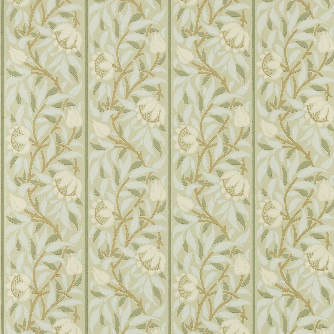 MORRIS & CO Peony Trellis Wallpaper Classic Floral Sage - MUNW217570