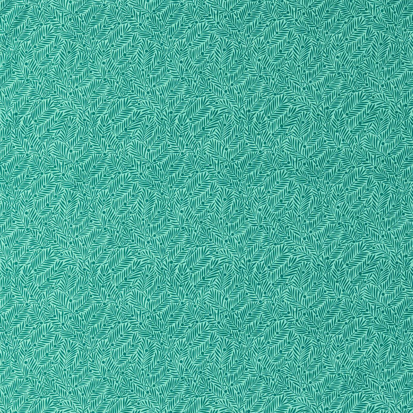 MORRIS & CO Yew & Aril Fabric Leaves , Trees Teal - MVOF227225