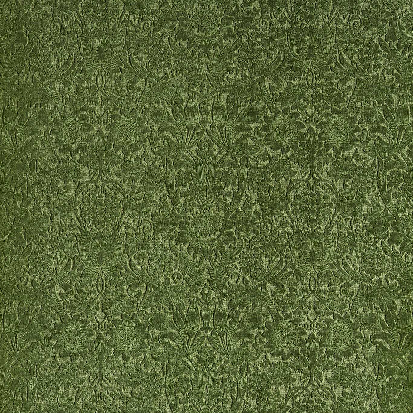 MORRIS & CO Sunflower Caffoy Velvet Fabric Contemporary, Floral Tump - MWAR237283