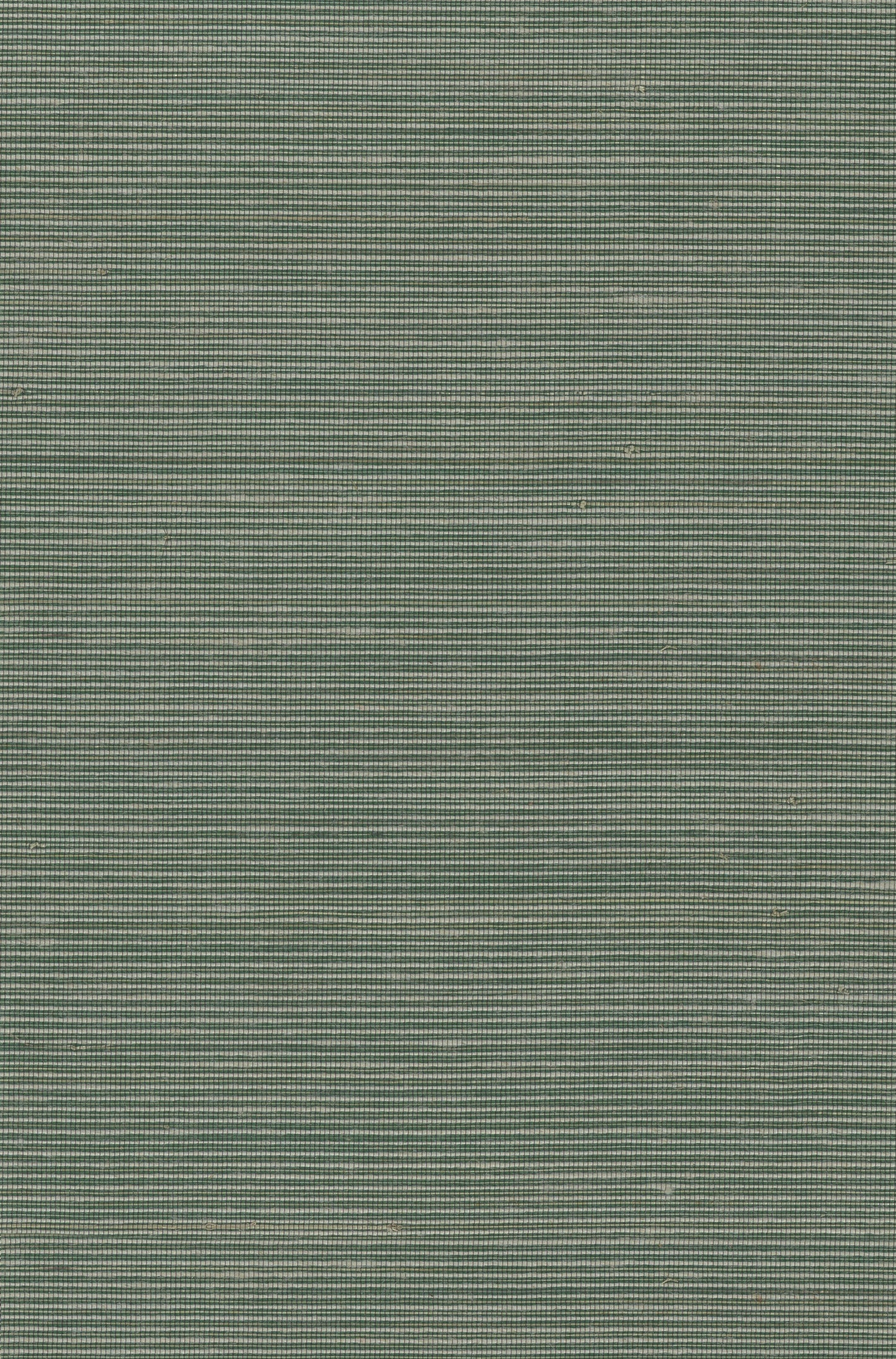 Olive-grey striped woven fabric with fine horizontal lines; linen-like texture for upholstery or drapery.