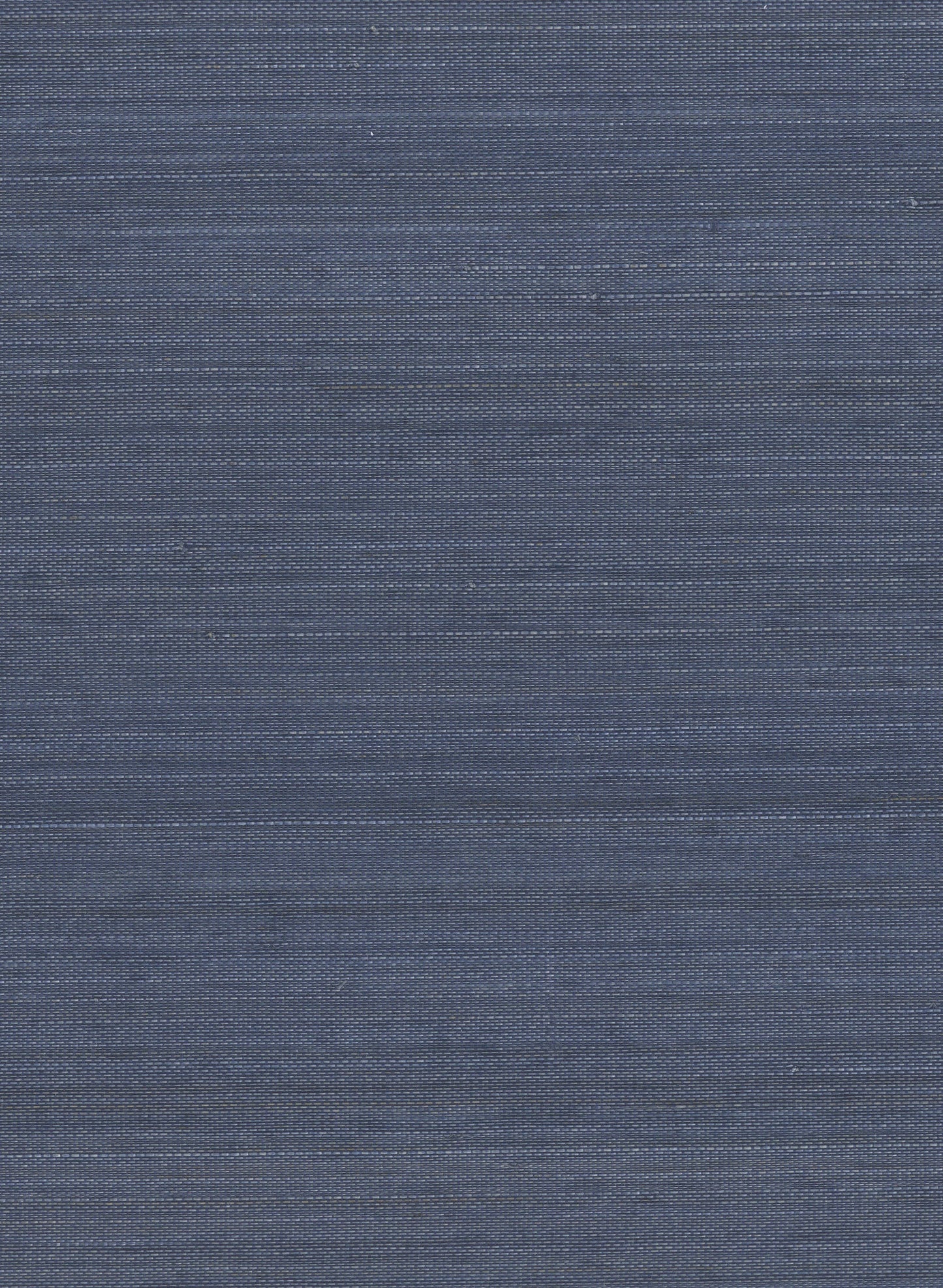 Blue woven fabric swatch with subtle horizontal stripes; denim-like navy canvas for upholstery or crafts.