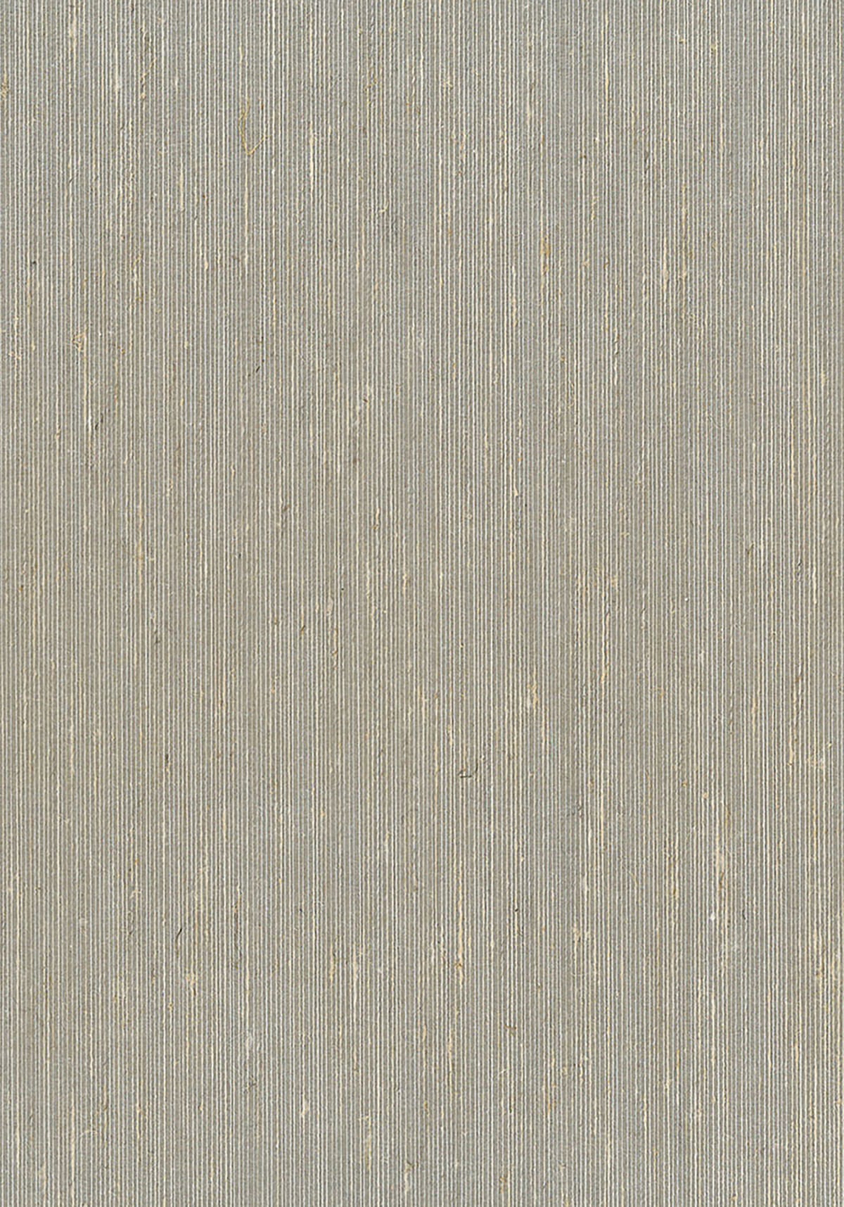 Close-up of light gray linen-string grasscloth wallpaper texture with a subtle speckled finish.
