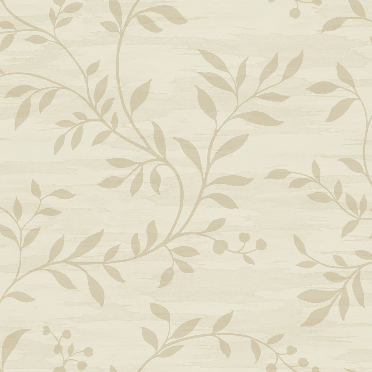 Seabrook Designs Couture Botanical Mid Century Metallic Gold , Off-White - NE50805