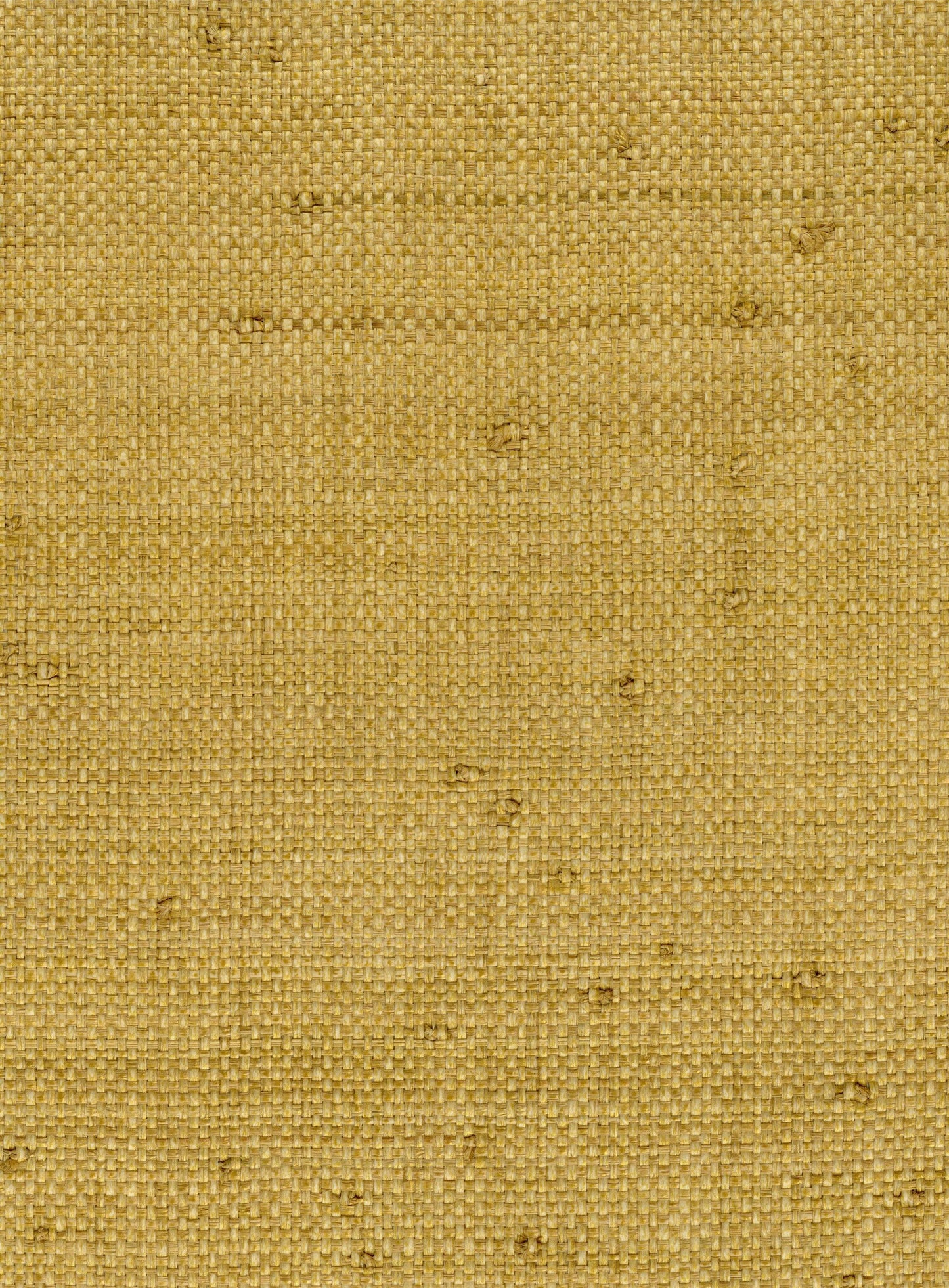 Close-up of yellow burlap fabric weave with rough texture and visible fibers.