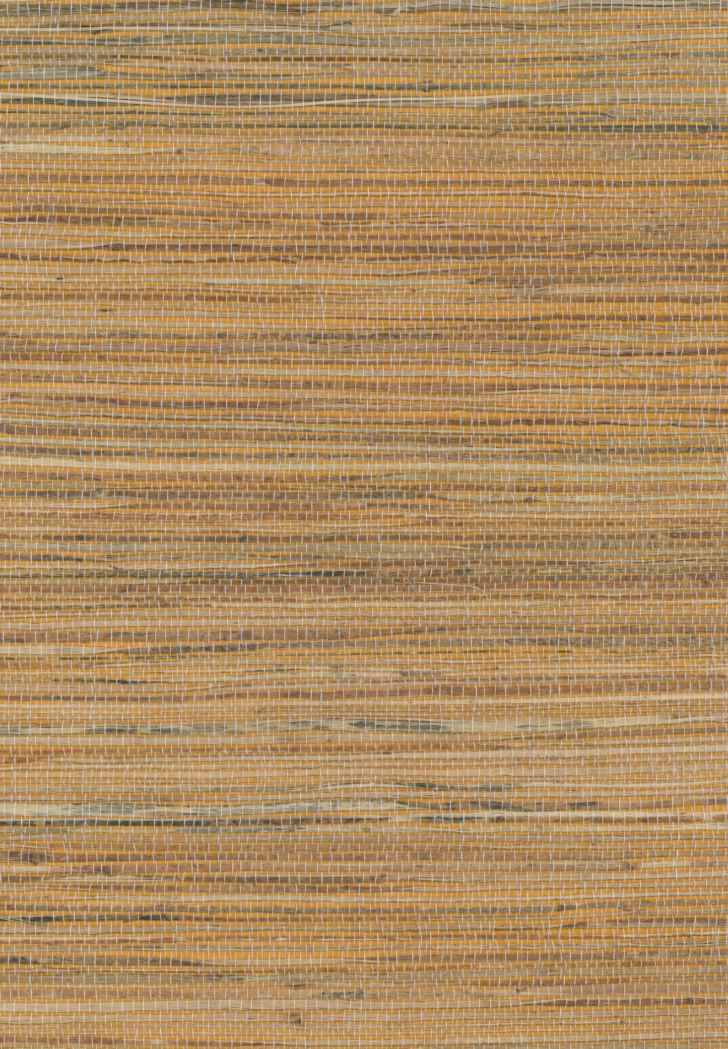 Coarse natural fiber woven textile with horizontal tan and beige stripes.