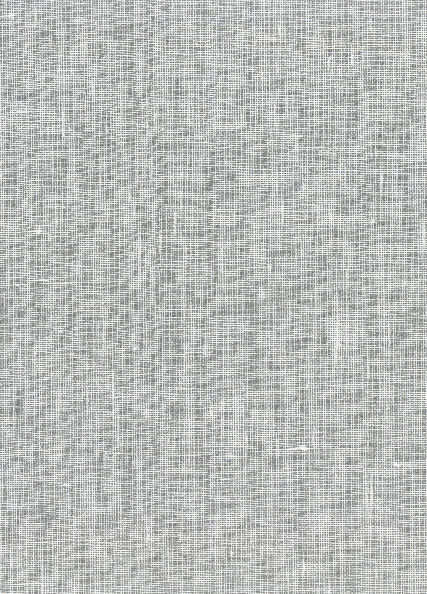 Gray linen-textured fabric swatch with subtle weave for upholstery or drapery.