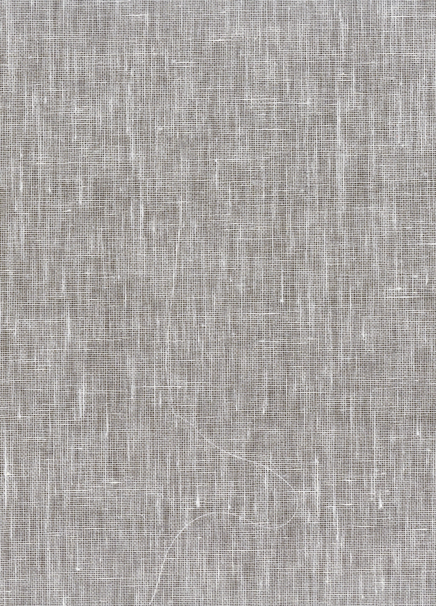 Grey linen-like fabric texture with a tight weave and subtle white threads.