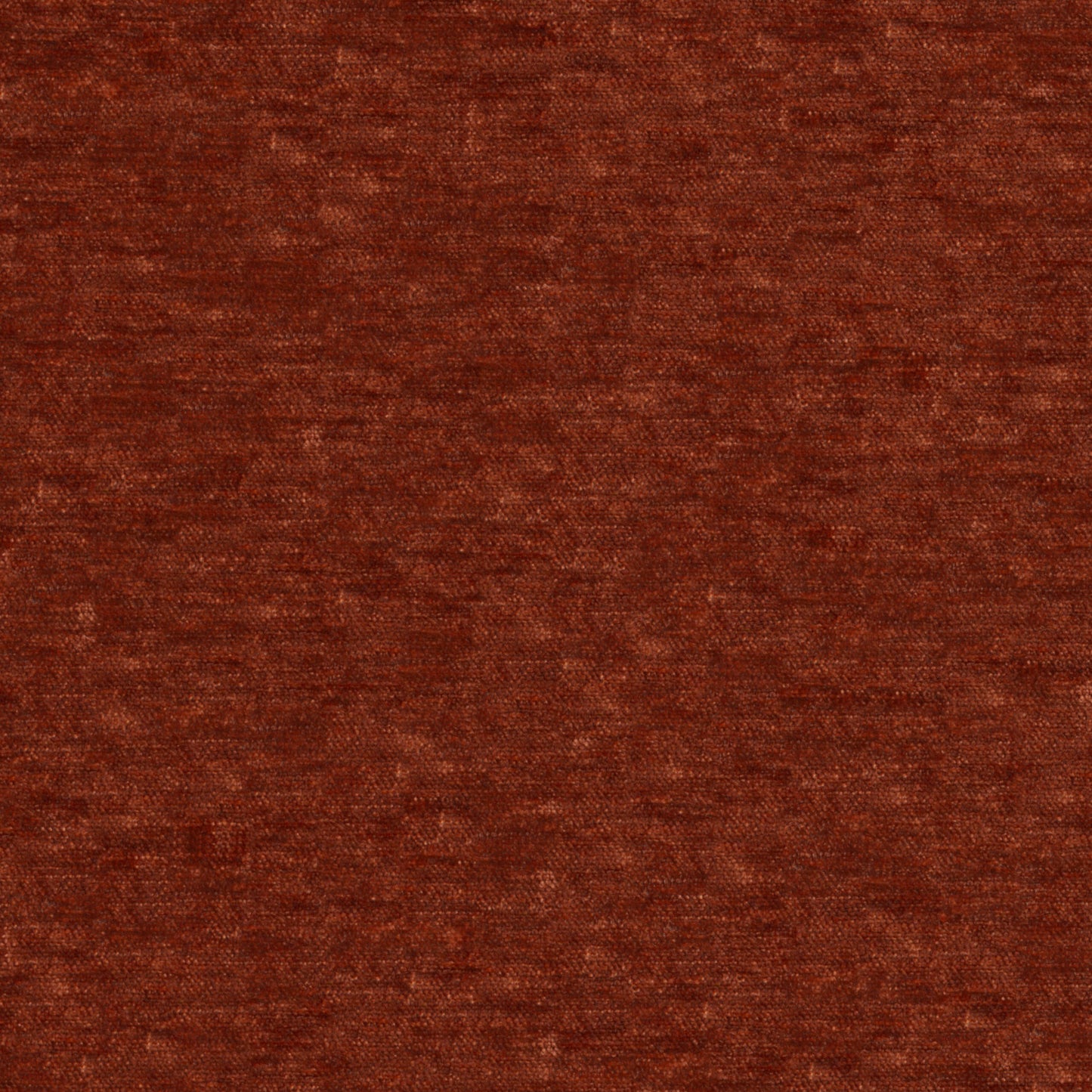Plain orange-brown chenille fabric texture with a soft plush look, suitable for upholstery or clothing.