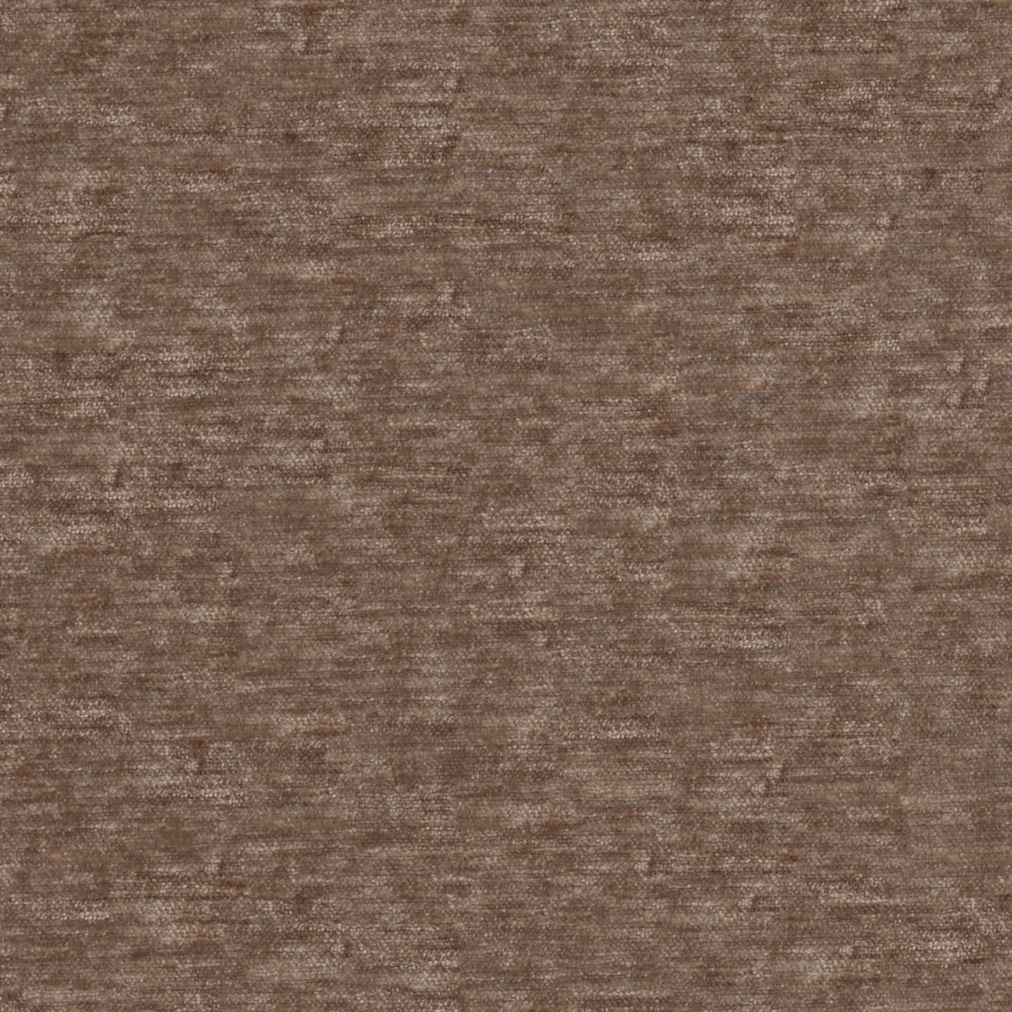 Plain brown chenille fabric swatch with a textured weave for upholstery or drapery.