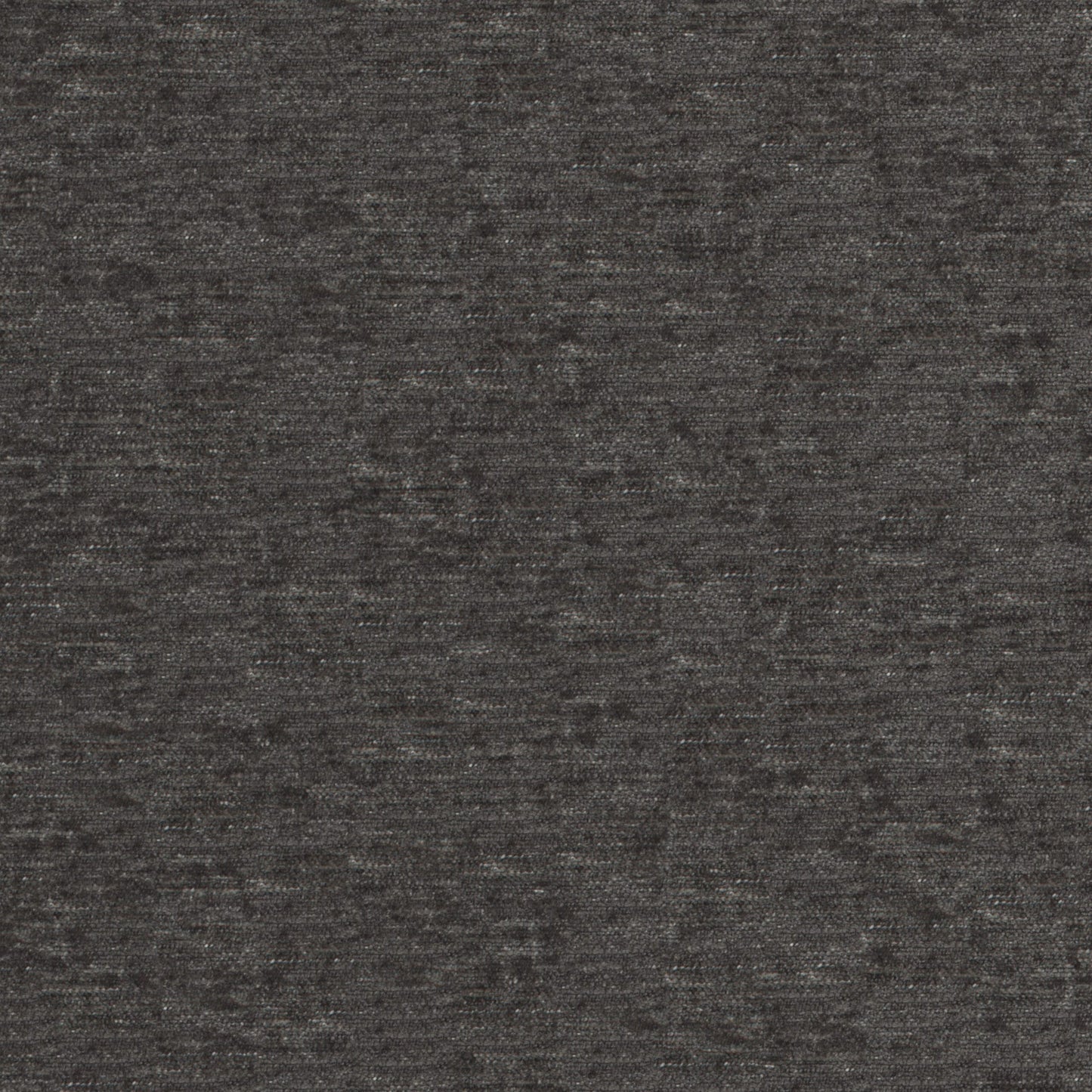 Dark grey plain chenille fabric texture with a soft plush pile and subtle speckled appearance.