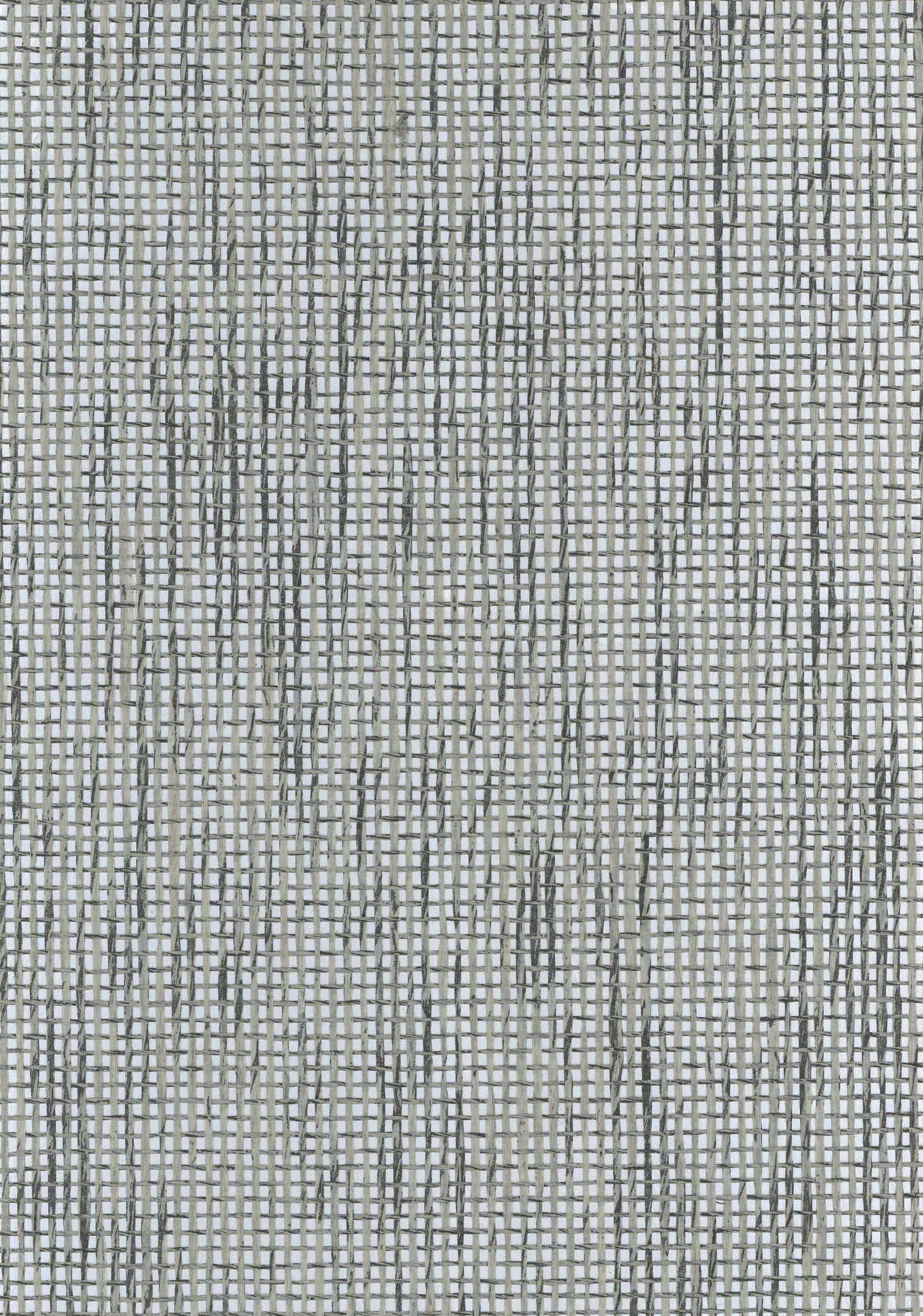 Gray woven fabric with a subtle crosshatched grid pattern; linen-like texture.