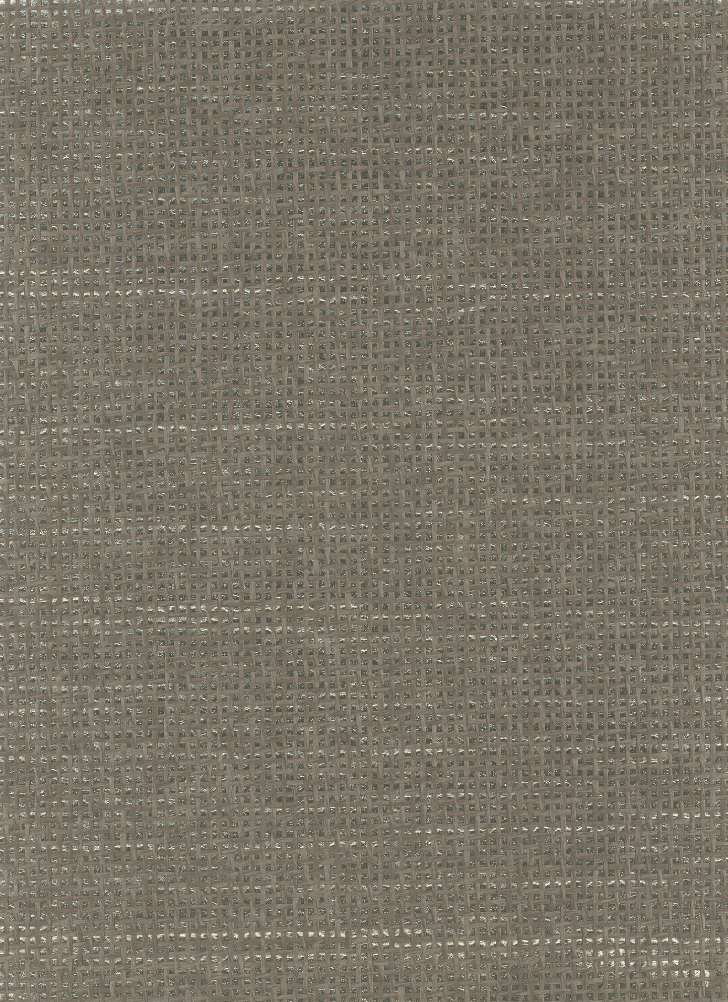 Taupe linen-like woven fabric with subtle white flecks; versatile upholstery or drapery material.