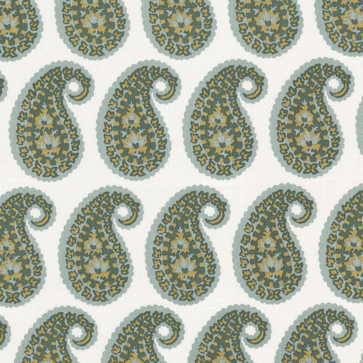 STOUT TEXTILES MULTIPURPOSE,PRINT TRADITIONAL, PAISLEY TURQUOISE - NUBI-5