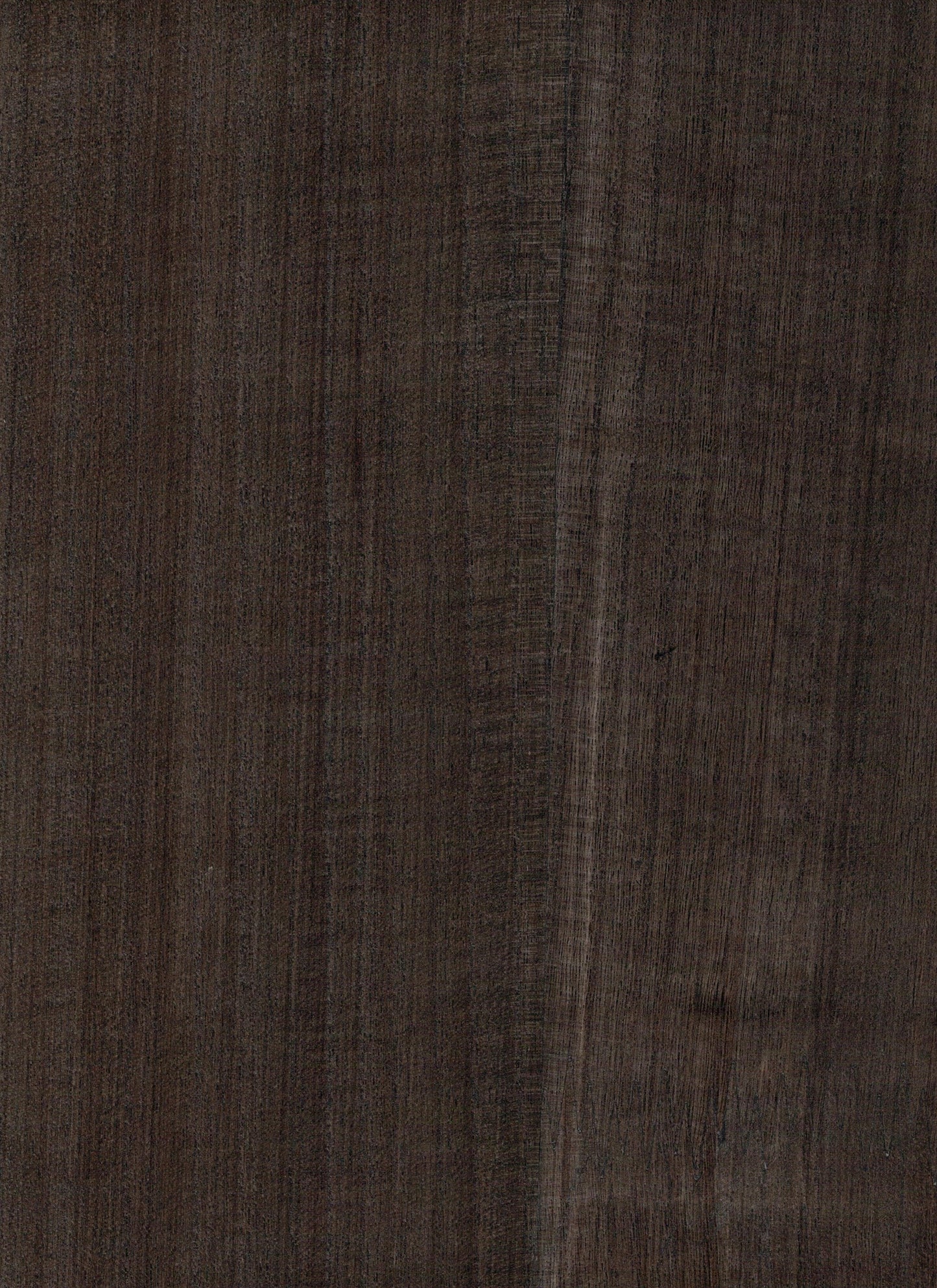 Dark brown wood veneer with vertical grain and subtle lighter streaks.
