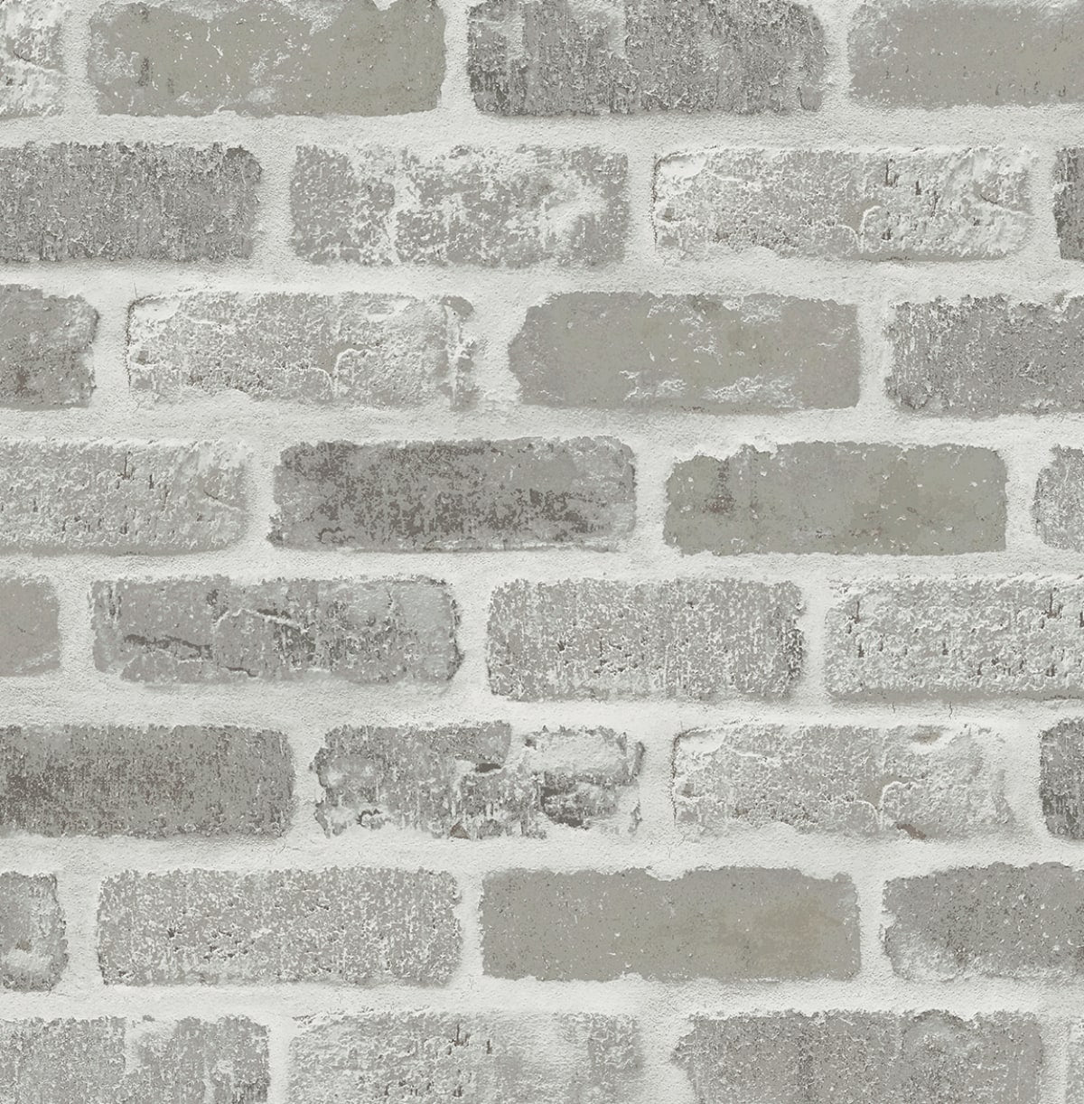 Washed Brick Peel & Stick wall covering NW30508 Industrial Grey Satin