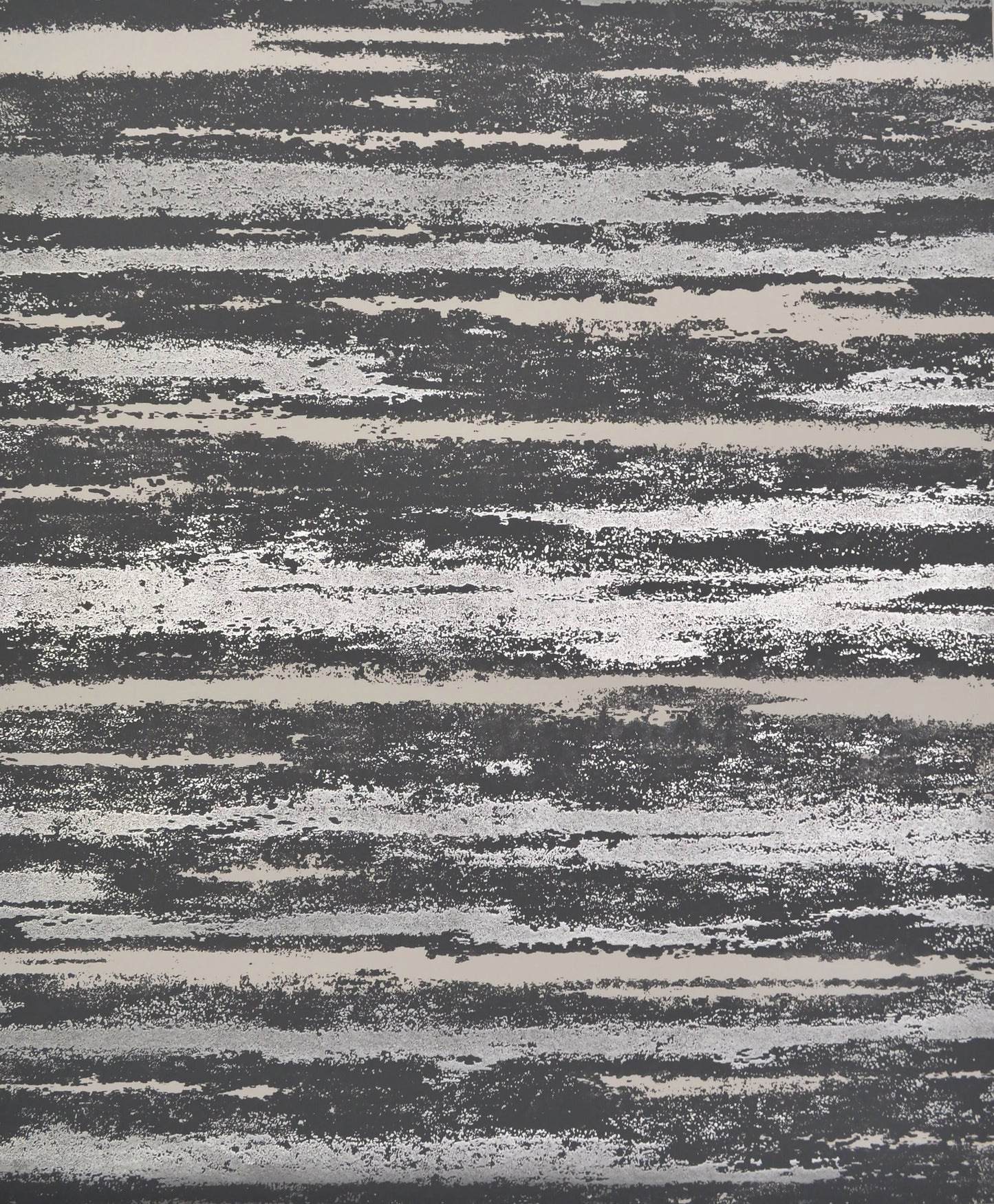 York Wallcoverings Antonina Vella Atmosphere Black and Silver Wallpaper Stripes Blacks - NW3541