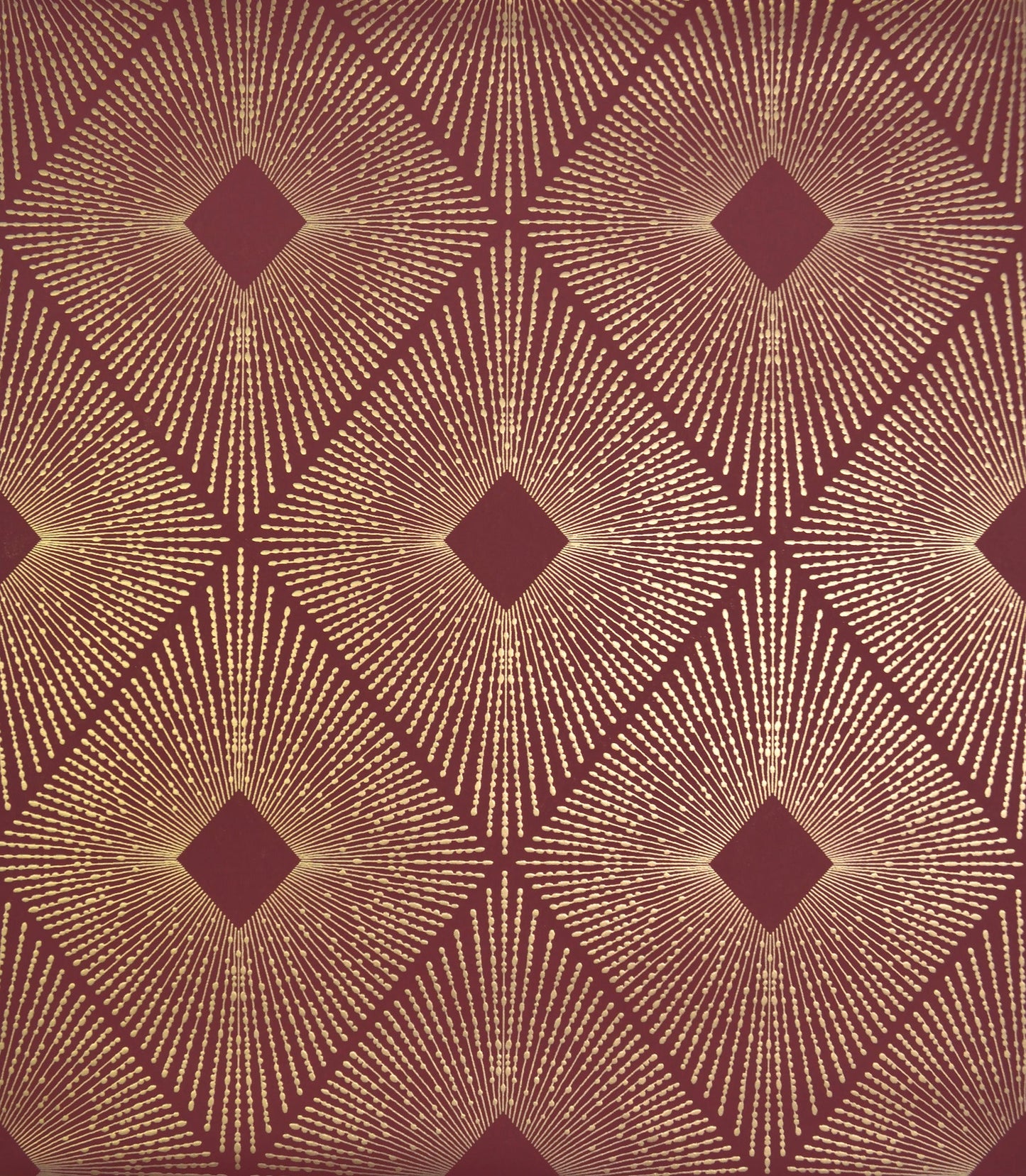 York Wallcoverings Antonina Vella Harlowe Red and Gold Wallpaper Geometrics Multicolor - NW3588