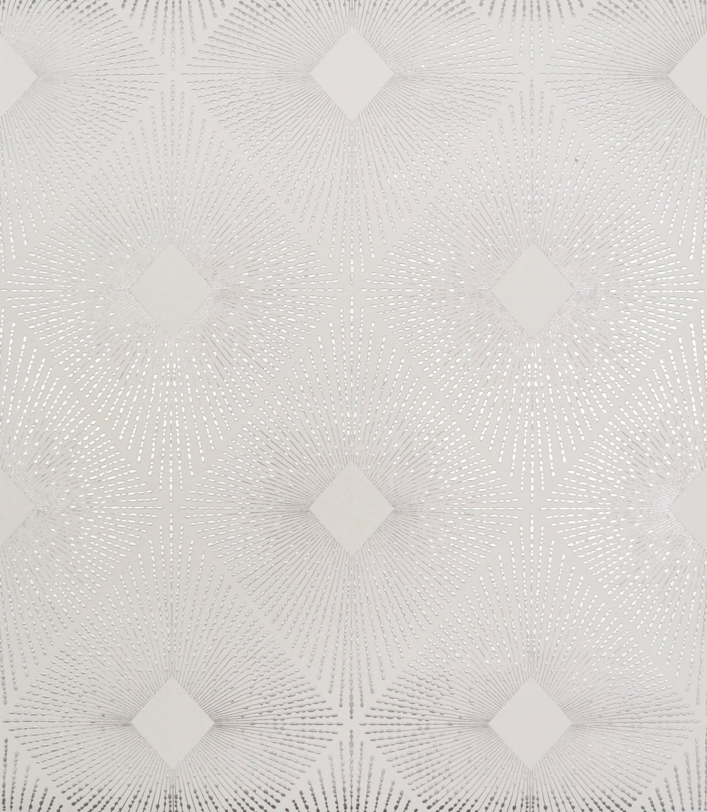 York Wallcoverings York Wallcoverings Harlowe White and Silver Wallpaper Geometrics Whites and Off-Whites - NW3591