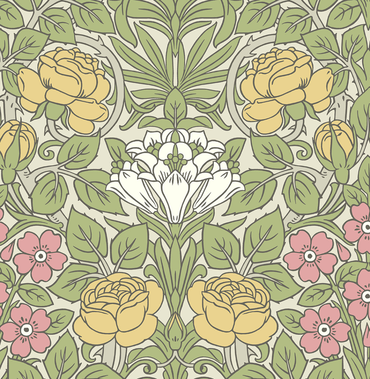 Vintage-Rose-Floral-Peel-&-Stick-Wallpaper-NW49007