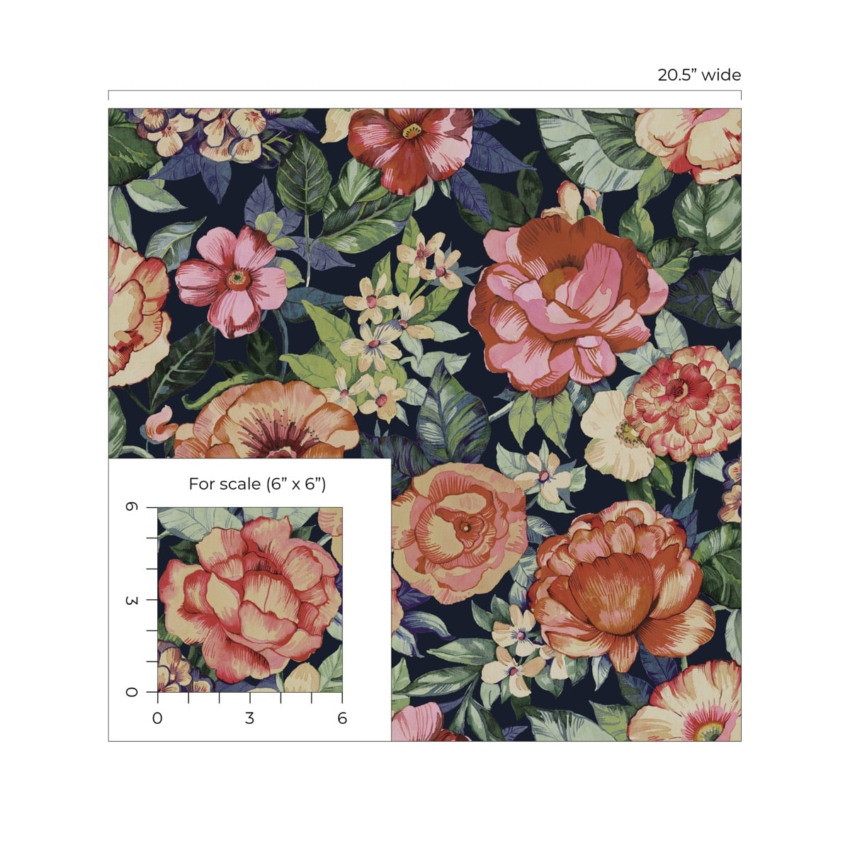 NextWall NextWall Peel & Stick Watercolor Floral Garden Floral Transitional Brown Semi-Gloss - NW52926
