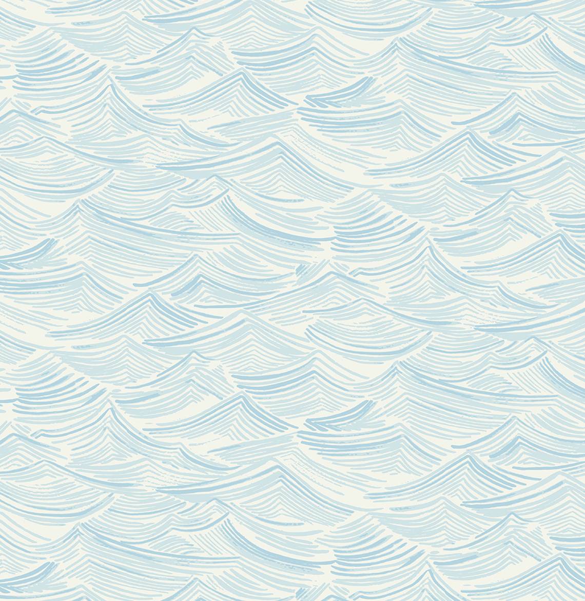 NextWall NextWall Peel & Stick Bayside Waves Abstract Coastal Blue Satin - NW57002