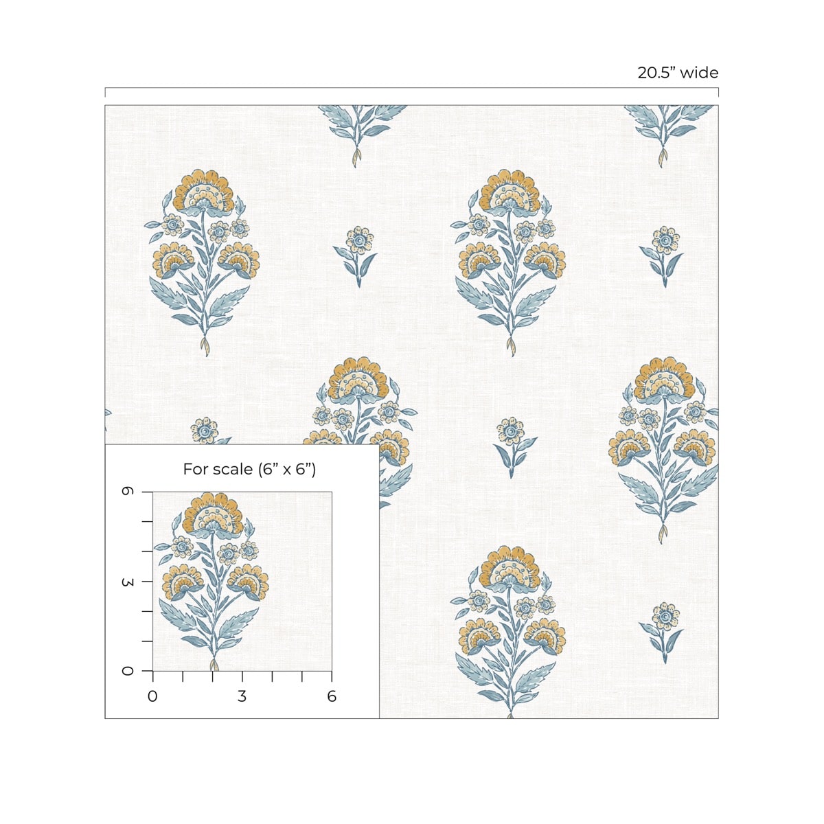 NextWall Floral Spot Floral Traditional Yellow - NW60703