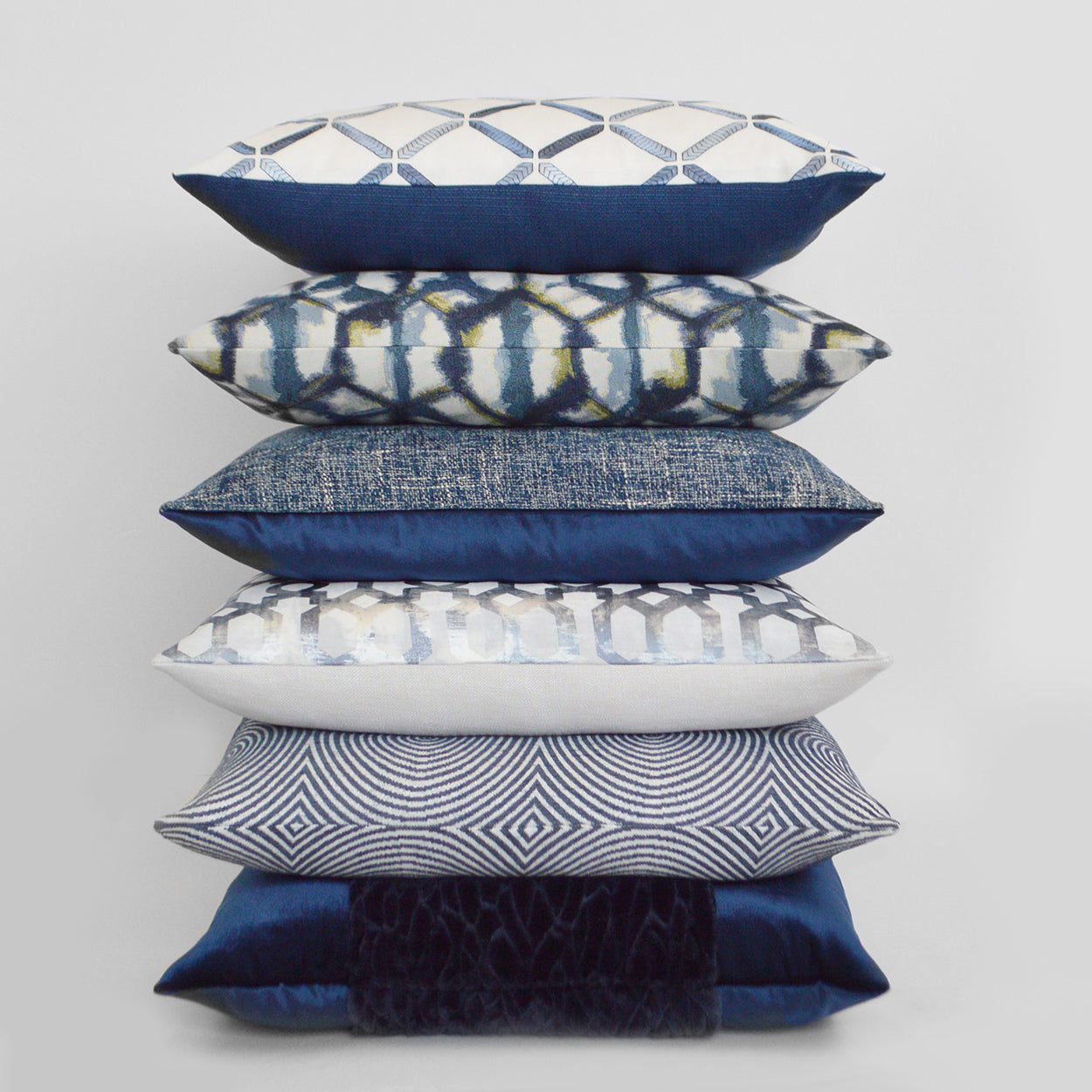 D.V. KAP HOME 24" x 24" Mixology Pillow - Indigo Solid - 3054-I-2424