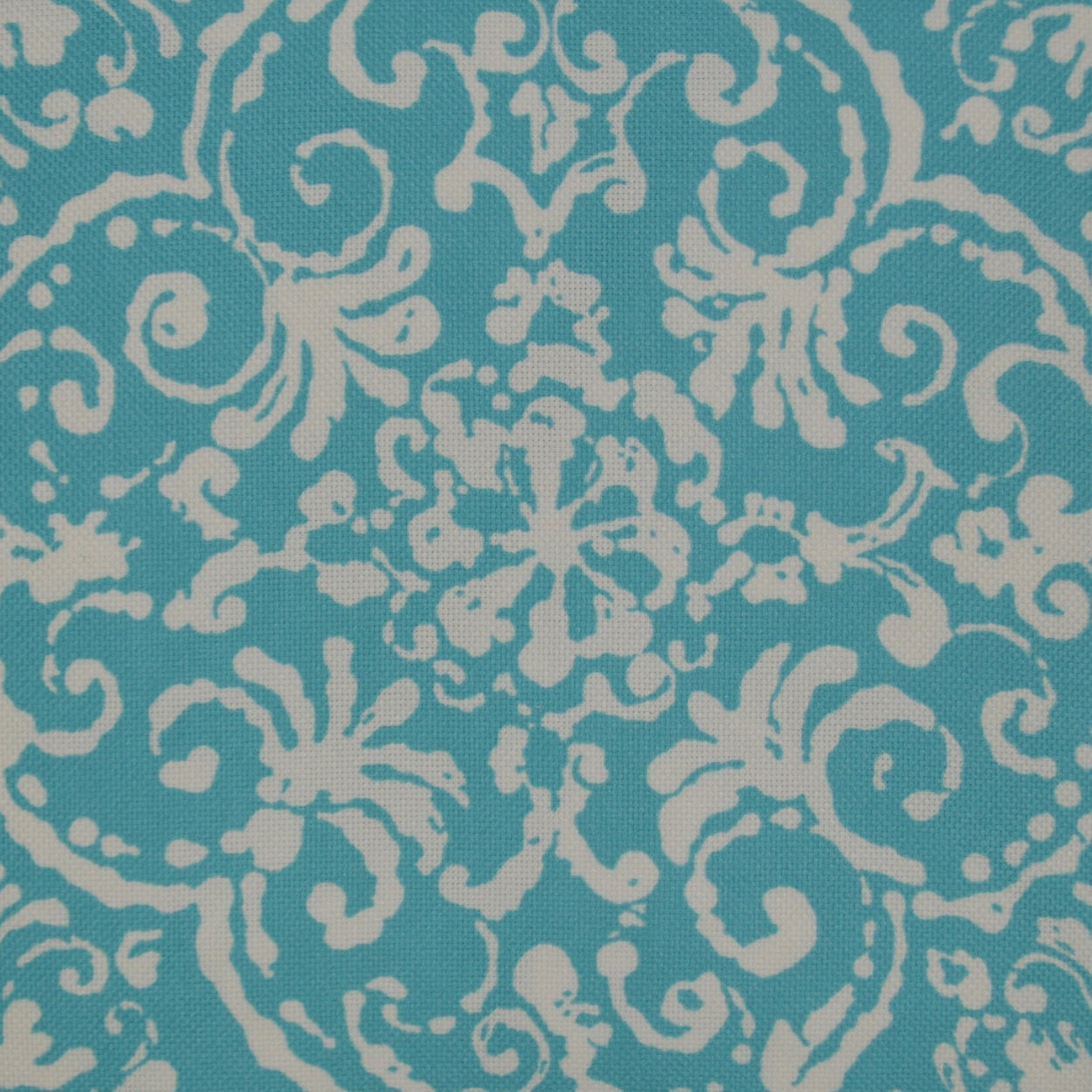 D.V. KAP HOME 22" x 22" Outdoor Print Affair Pillow - Turquoise Damask - OD-186-T-2222