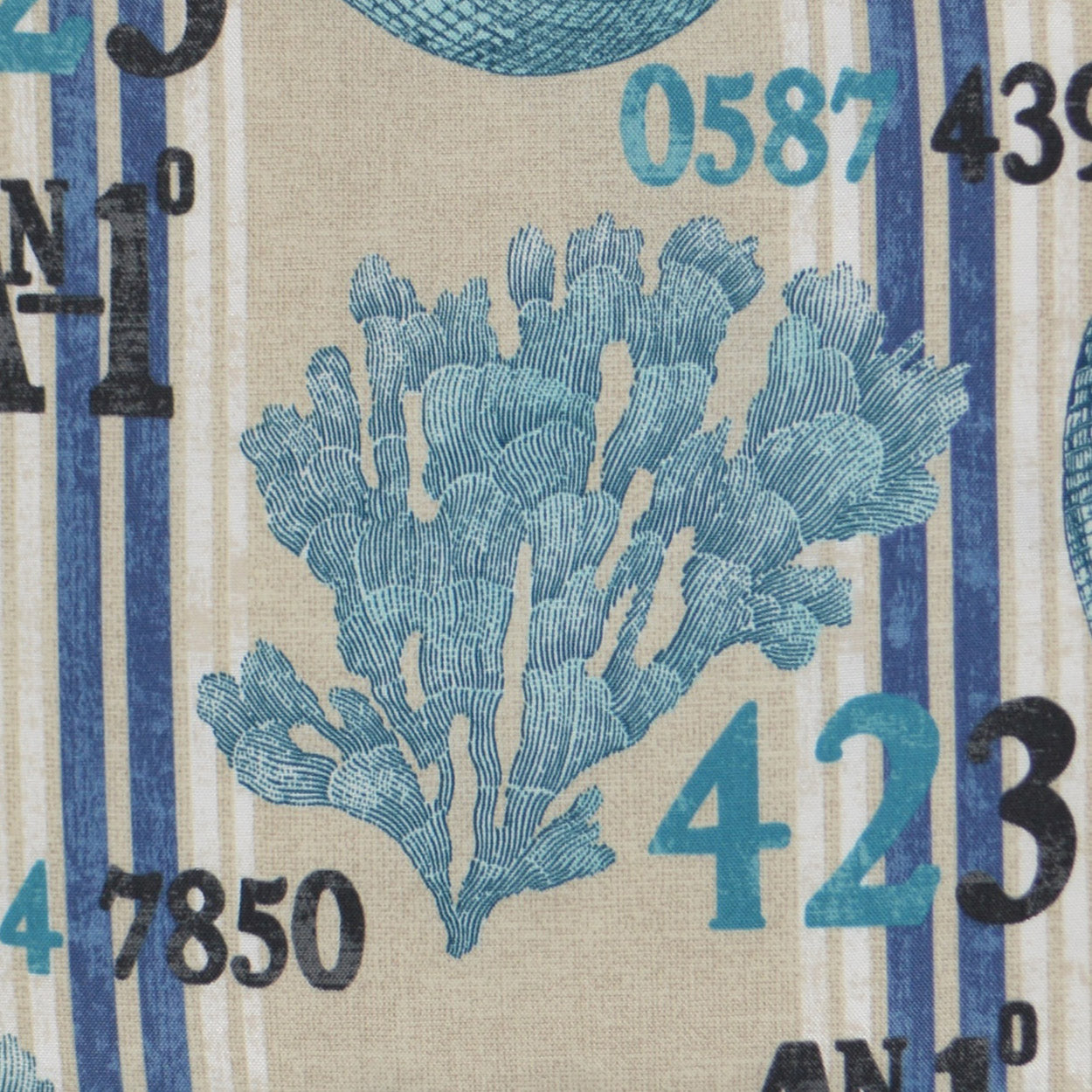 D.V. KAP HOME 22" x 22" Outdoor Cook Sisle Pillow - Ocean Vintage Stripe Coastal - OD-218-O-2222