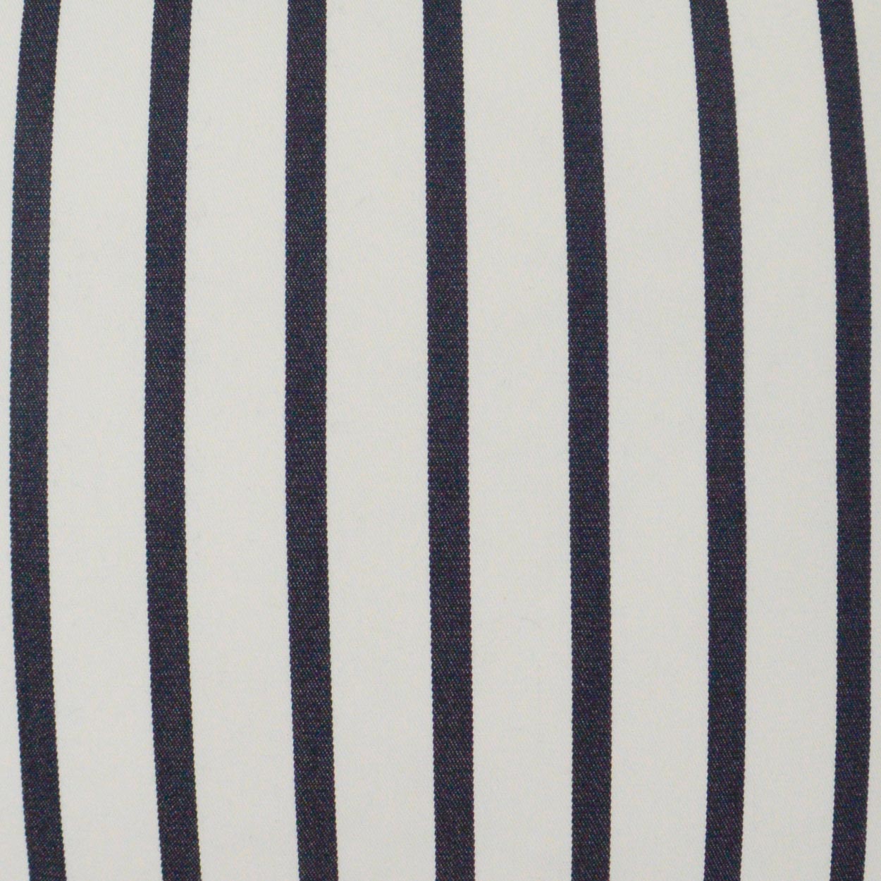 Cream fabric with navy stripes; outdoor lumbar pillow (12" x 24").