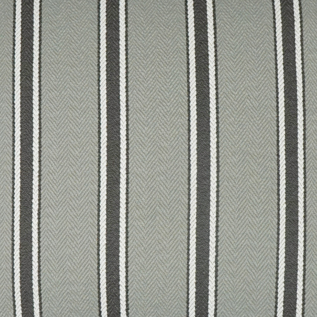 D.V. KAP HOME 12" x 24" Outdoor Peyton Lumbar Pillow - Grey Stripes, Traditional - OD-357-G-1224