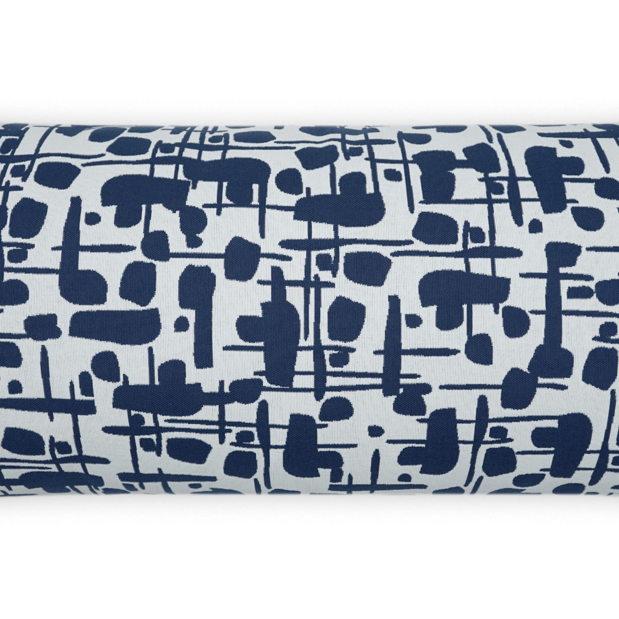 D.V. KAP HOME 12" x 24" Outdoor Jargon Lumbar Pillow - Blue Abstract, Modern - OD-435-B-1224
