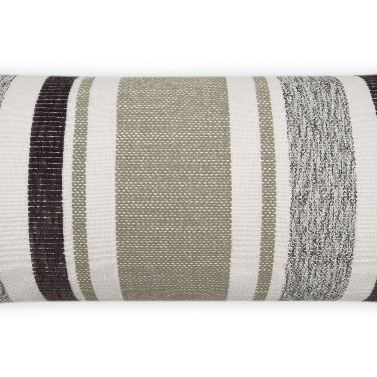 D.V. KAP HOME 12" x 24" Outdoor Skandia Lumbar Pillow - Linen Stripes, Transitional - OD-445-L-1224