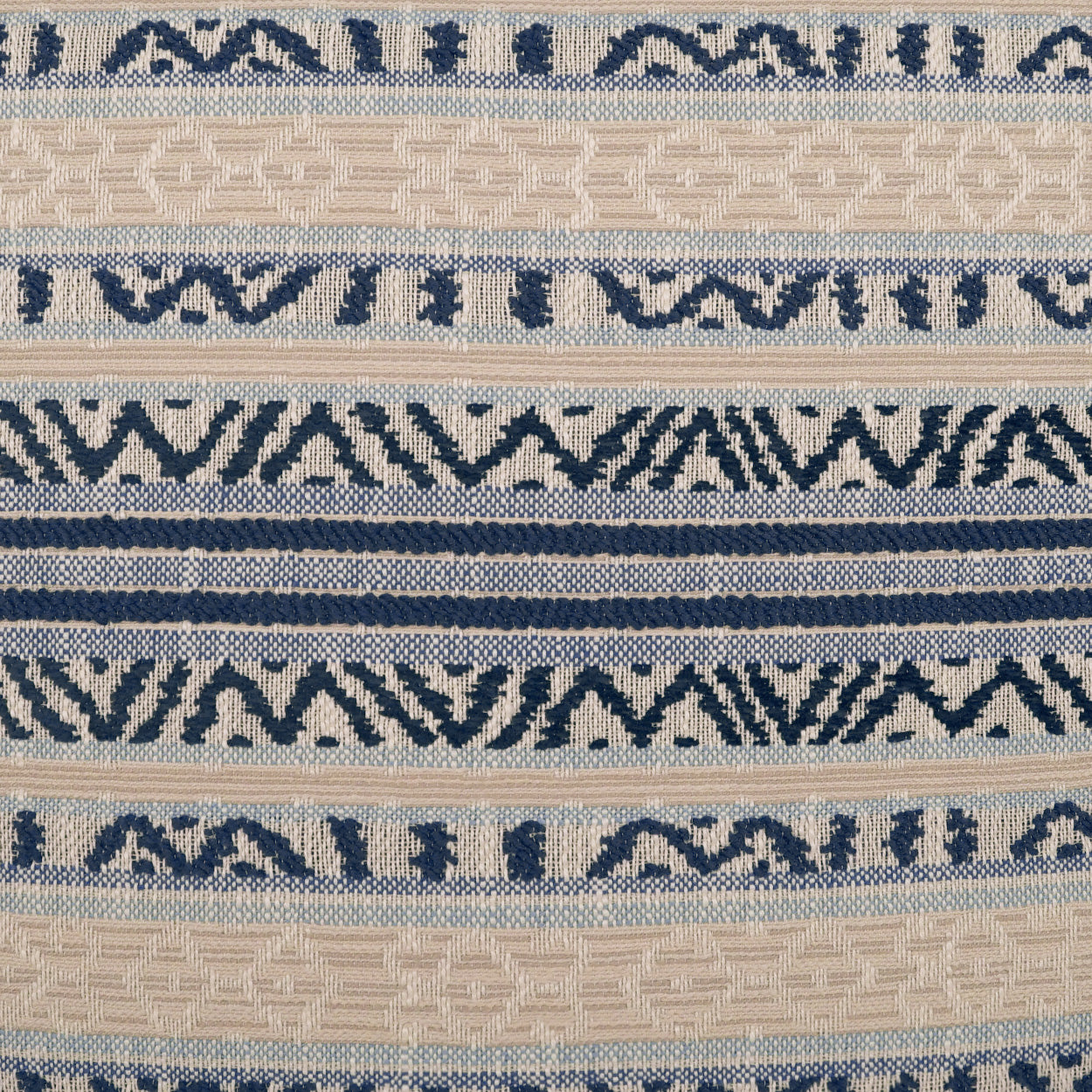 D.V. KAP HOME 22" x 22" Outdoor Motiva Pillow - Azure Global, Farmhouse, Stripes - OD-456-A-2222