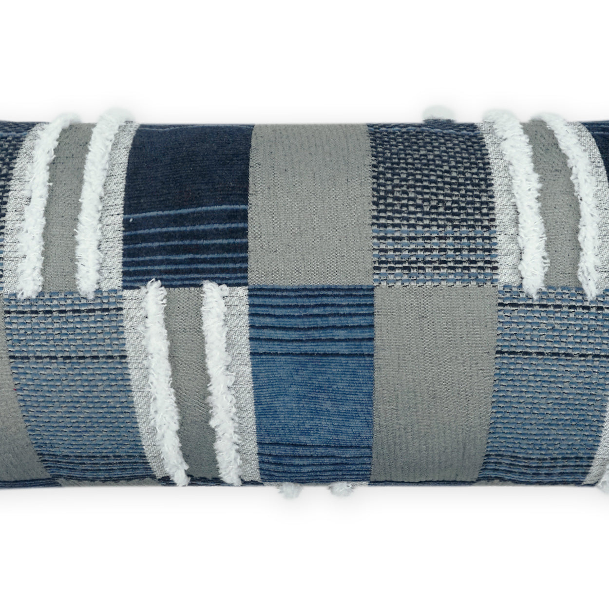 D.V. KAP HOME 12" x 24" Outdoor Mickey Lumbar Pillow - Indigo Geometric, Modern, Global - OD-472-I-1224