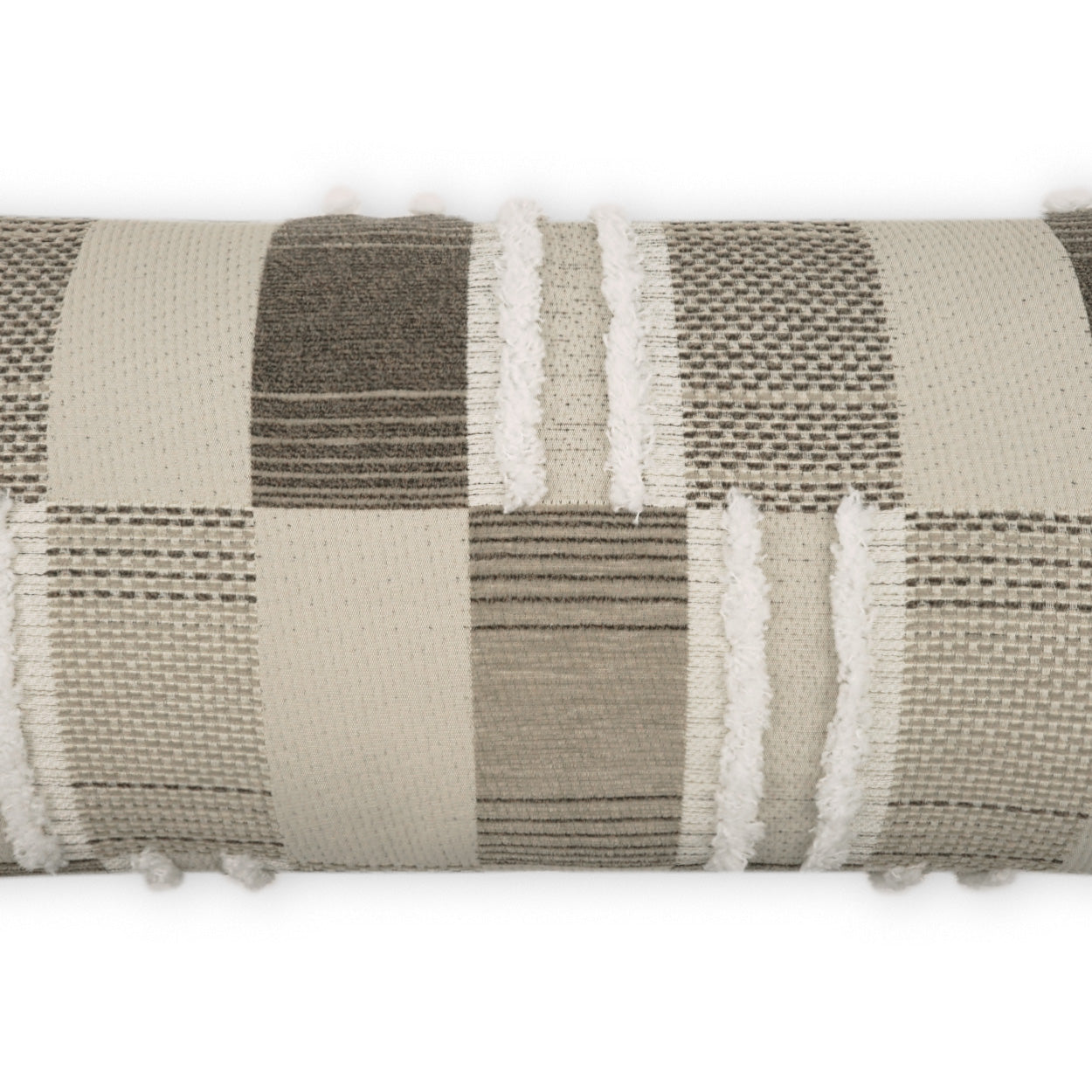 D.V. KAP HOME 12" x 24" Outdoor Mickey Lumbar Pillow - Taupe Geometric, Modern, Global - OD-472-T-1224