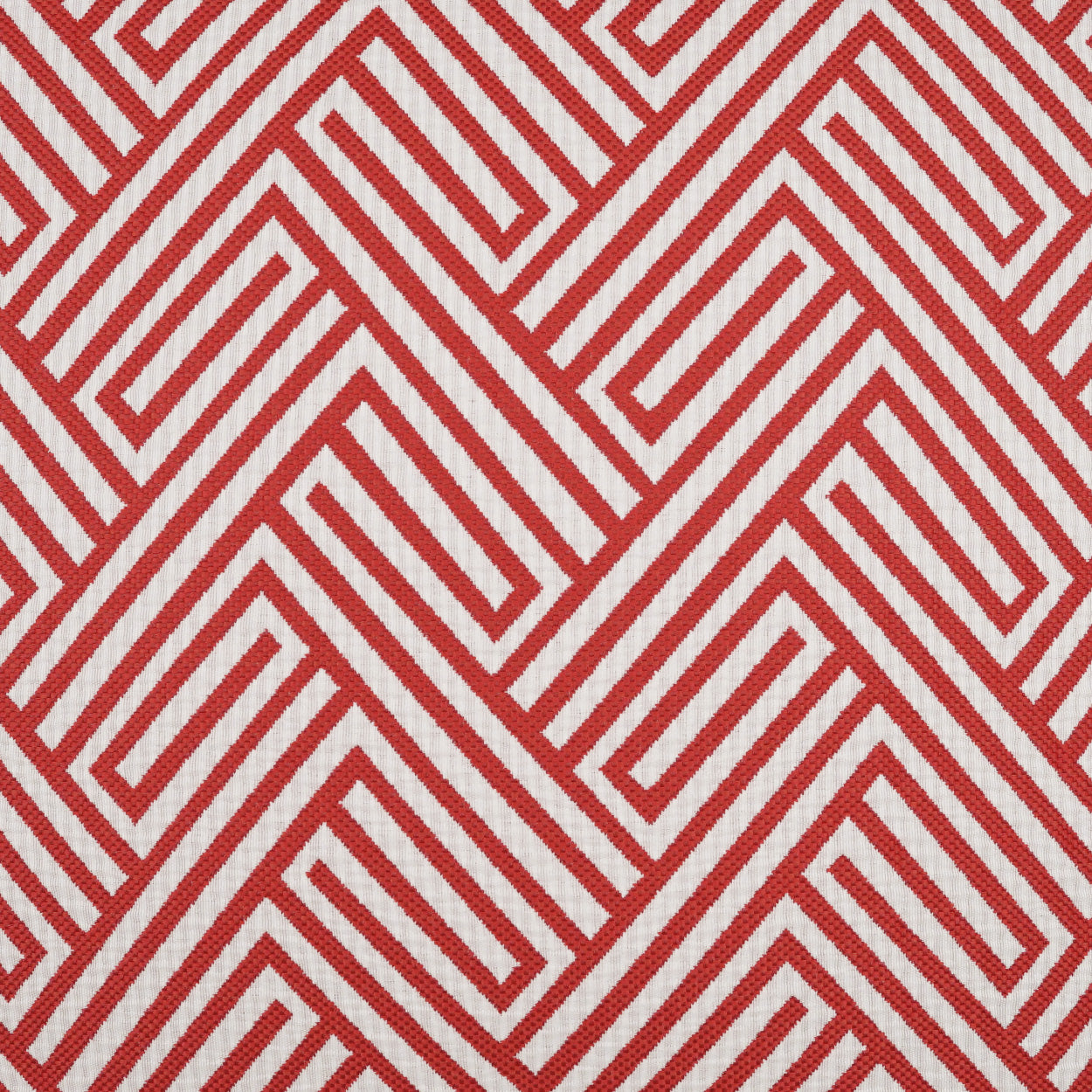 D.V. KAP HOME 22" x 22" Outdoor Mandros Pillow - Coral Chevron, Geometric, Traditional - OD-475-C-2222