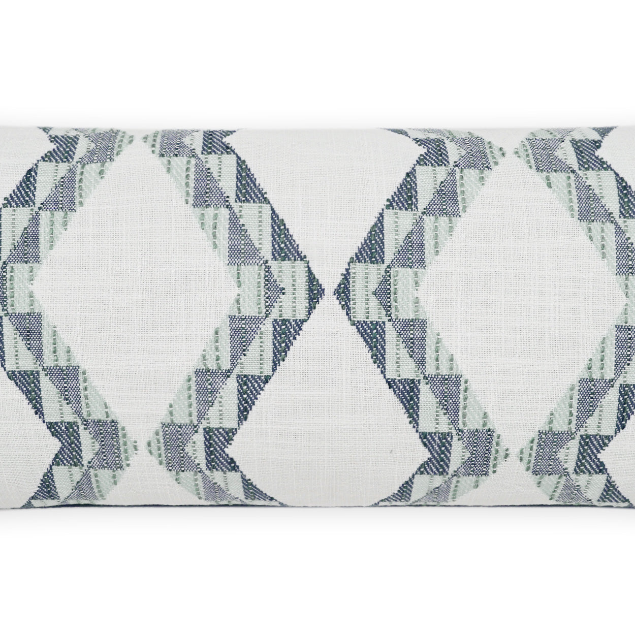 D.V. KAP HOME 12" x 24" Outdoor Toshi Lumbar Pillow - Azure Geometric, Global - OD-478-A-1224
