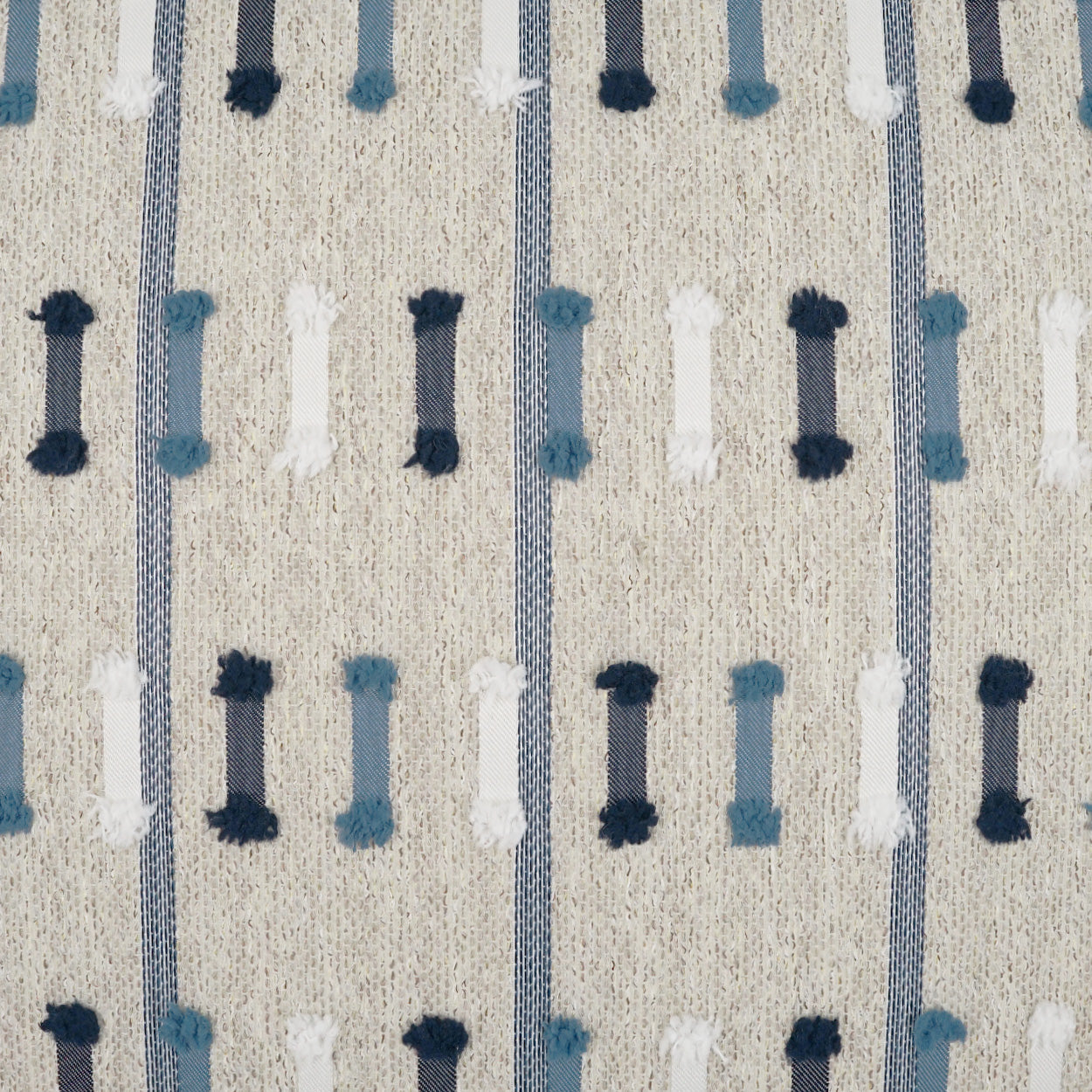 D.V. KAP HOME 22" x 22" Outdoor Tassel Stripe Pillow - Blue Global, Stripes - OD-485-B-2222