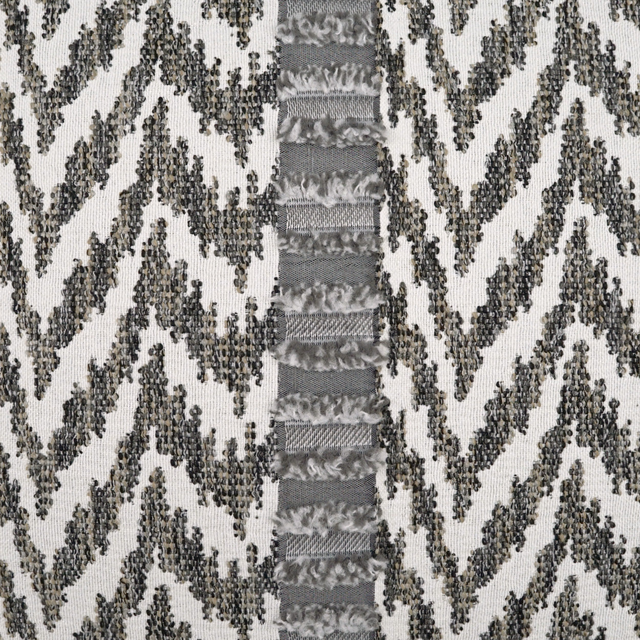 D.V. KAP HOME 22" x 22" Outdoor Indiana Pillow - Grey Global, Chevron - OD-489-G-2222