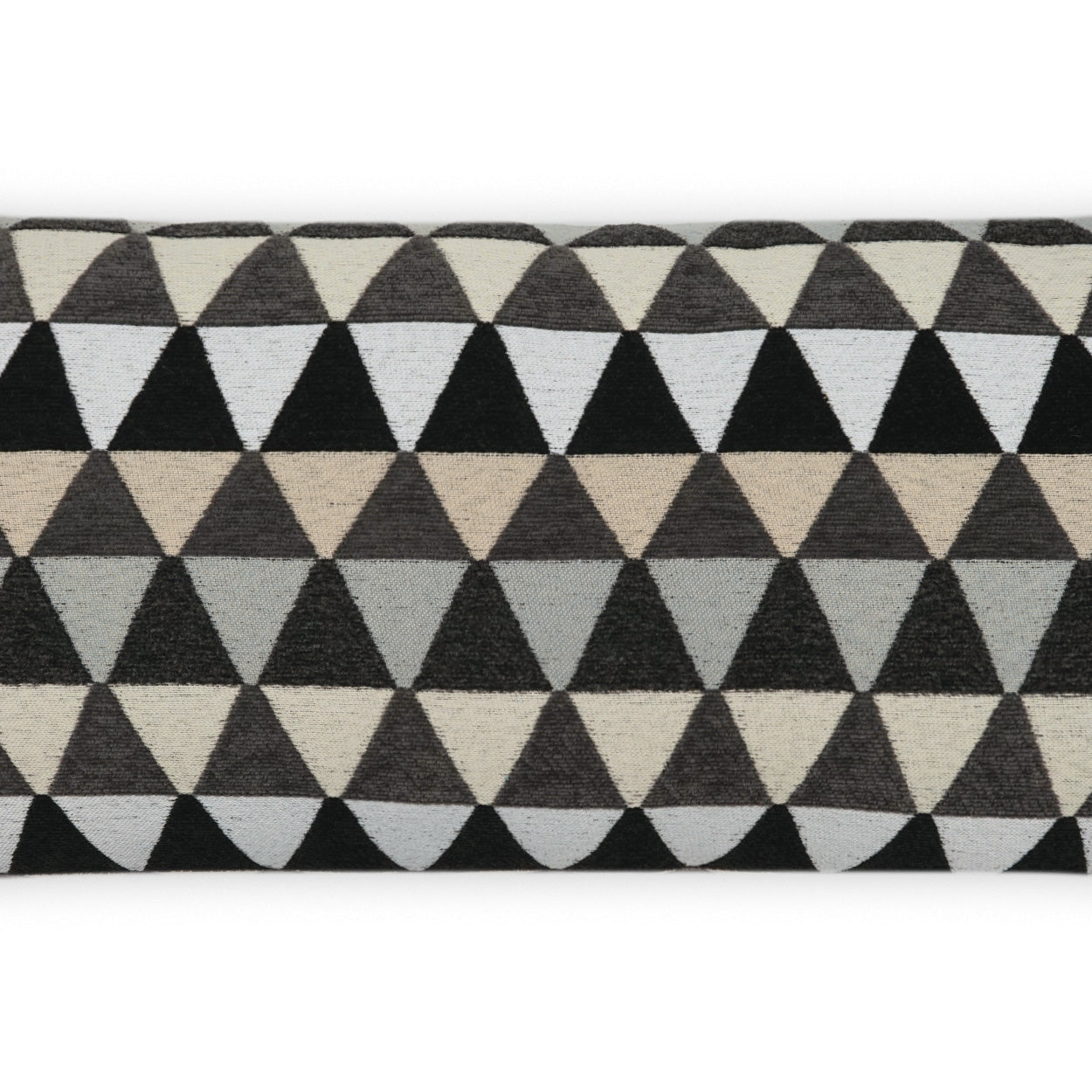 D.V. KAP HOME 12" x 24" Outdoor Centenal Lumbar Pillow - Charcoal Geometric, Modern - OD-506-C-1224