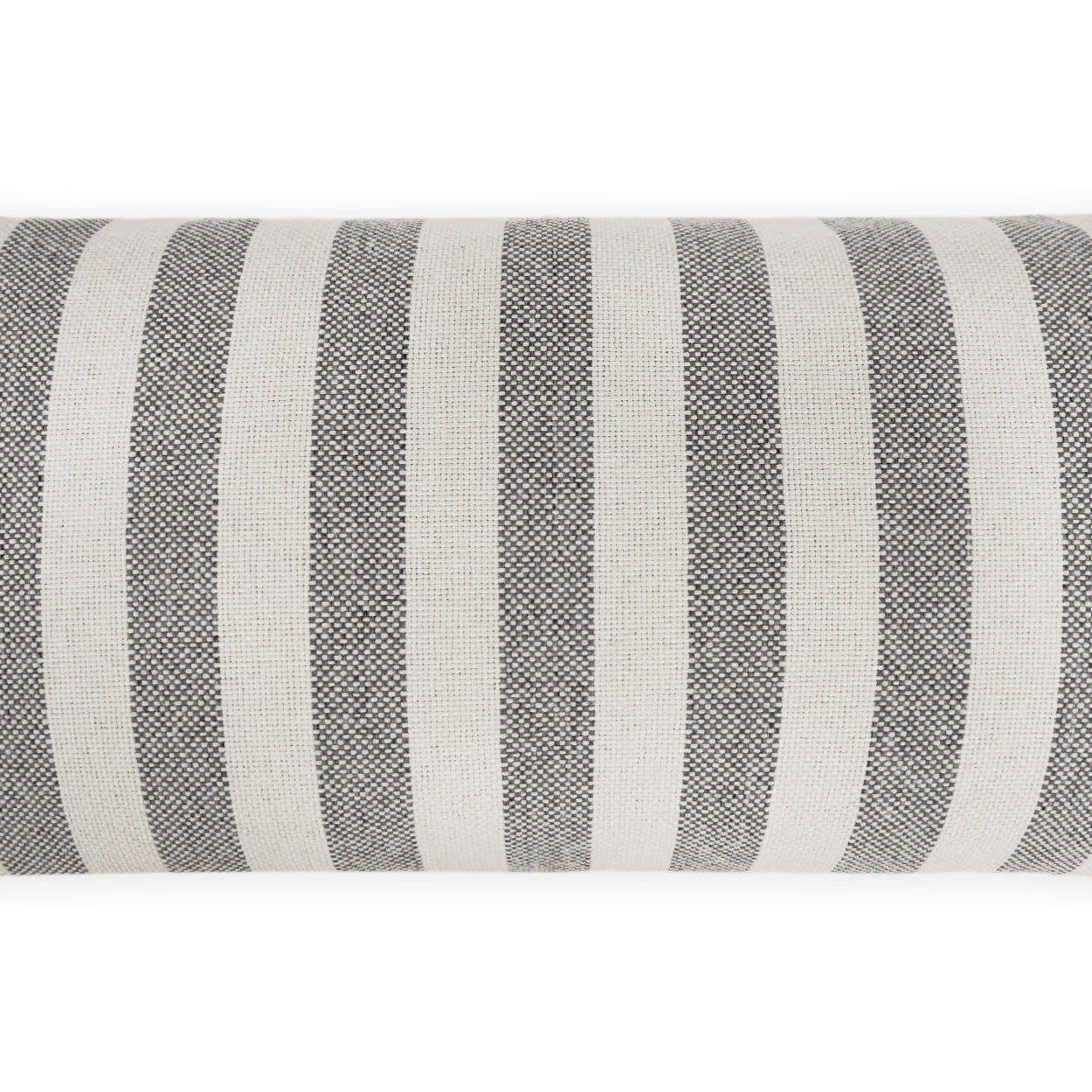 D.V. KAP HOME 12" x 24" Outdoor Seaport Lumbar Pillow - Grey Stripes, Farmhouse, Beach - OD-543-G-1224