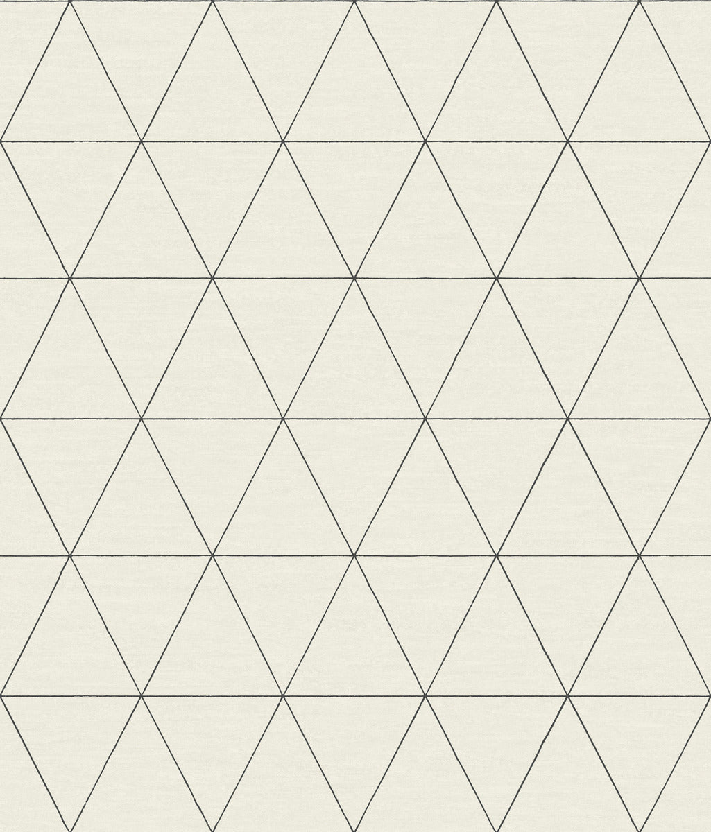 York Wallcoverings Magnolia Home 4 Ridge Geometrics Modern White, Offwhite - OM3615