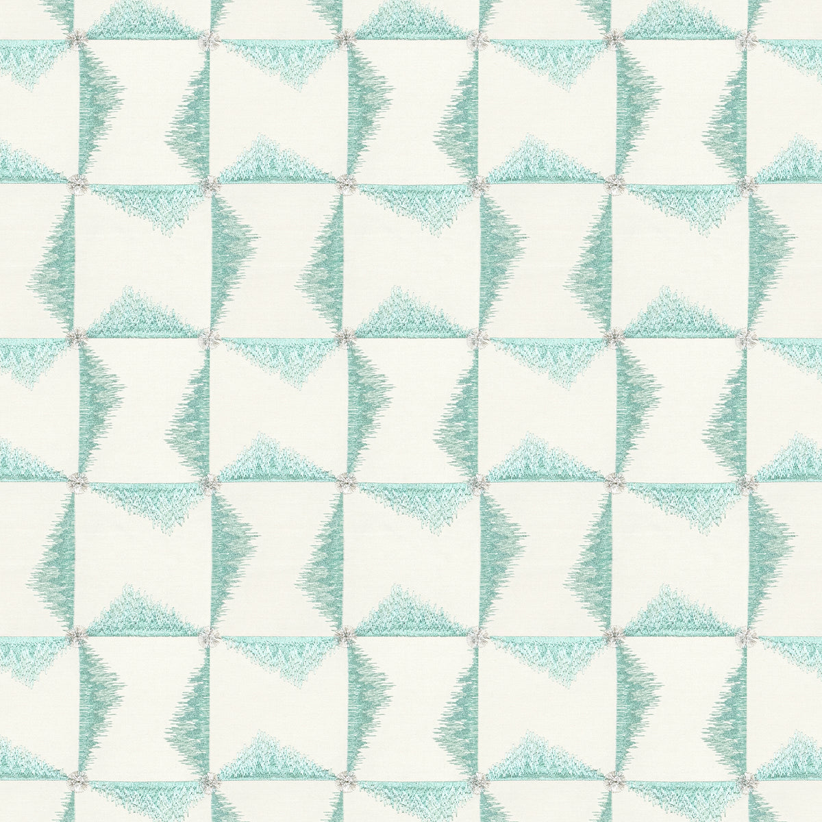 STOUT TEXTILES MULTIPURPOSE,EMBROIDERIES TRADITIONAL, SQUARE AQUA - ONTA-1