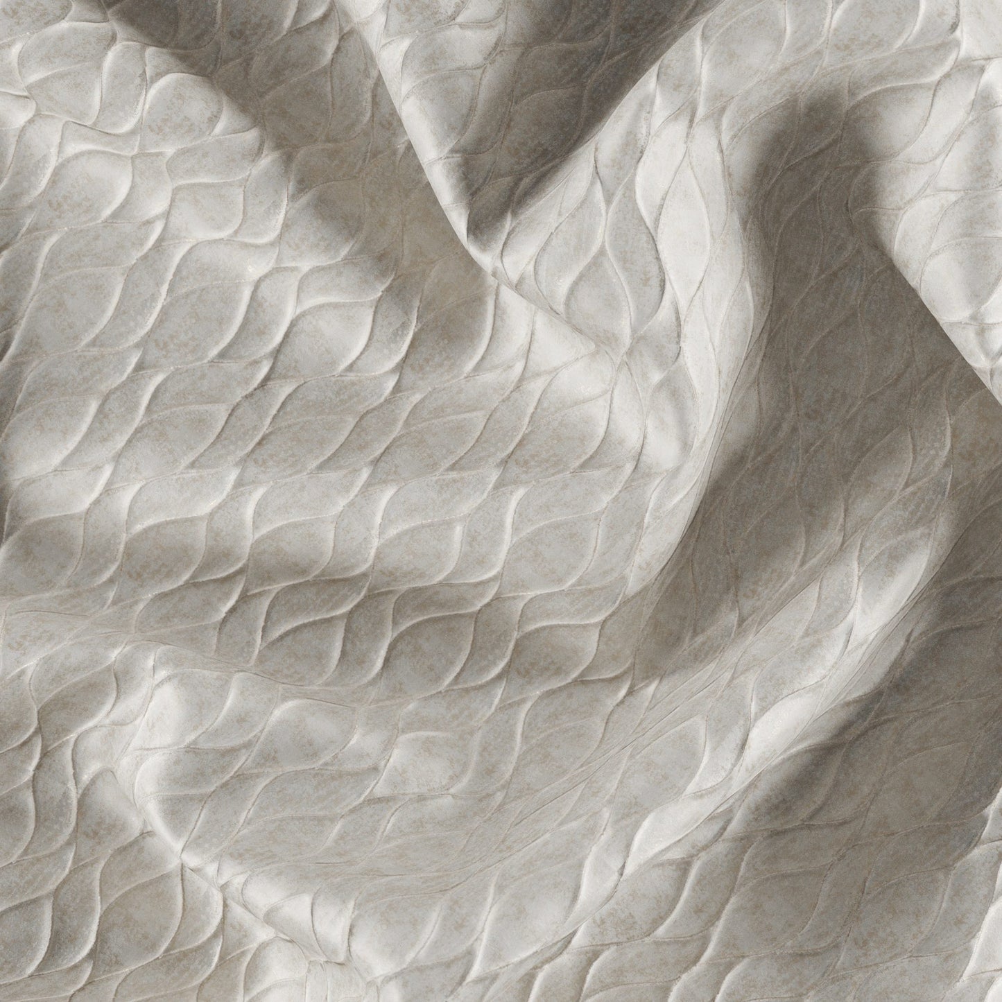 JF Fabrics ORACLE 31 Fabric Abstract, Ogee, Metallic, Texture Ivory, Gold Jacquard - 8935531 J9011