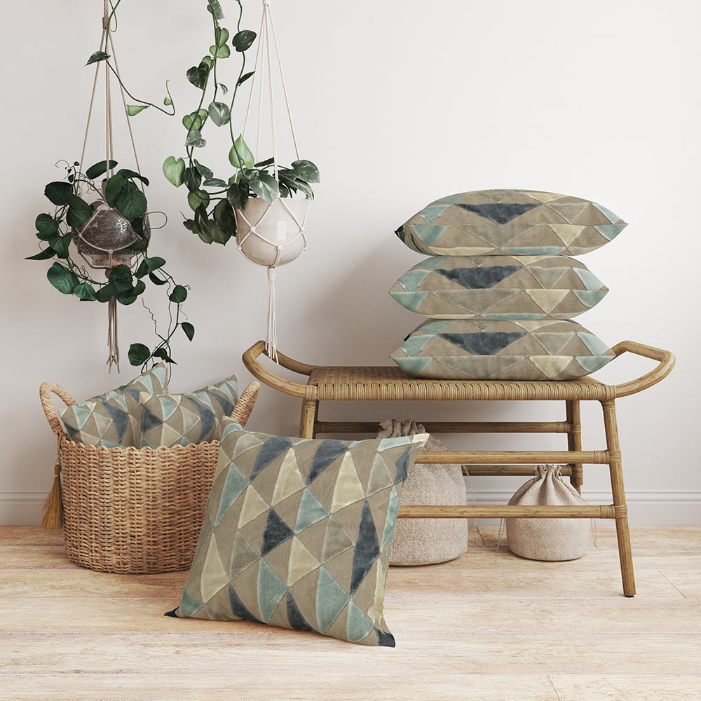 NICHOLASJOHN INC NJ-SALVO Glacier Velvet,Geometric Fabric - NJ25-2525