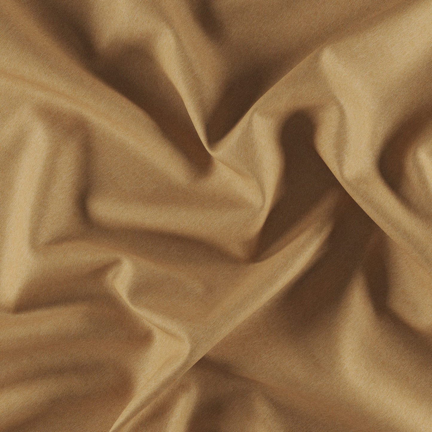 Orange, rust and coral fabric with soft folds and smooth drape; warm tones and subtle shadows.