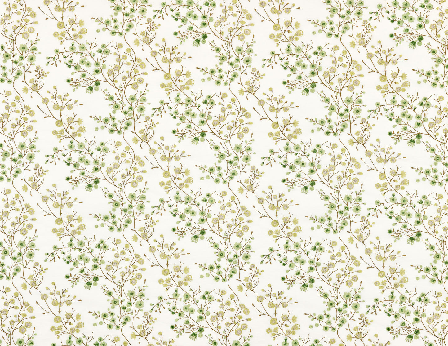 SCALAMANDRE LILETTE SHEER FABRIC FERN - P4 00019863 NEW SKU # P498630001