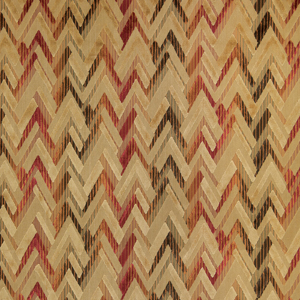 NICHOLASJOHN INC NJ-SKYLINES Russet Chevron,Geometric Fabric - NJ25-2577