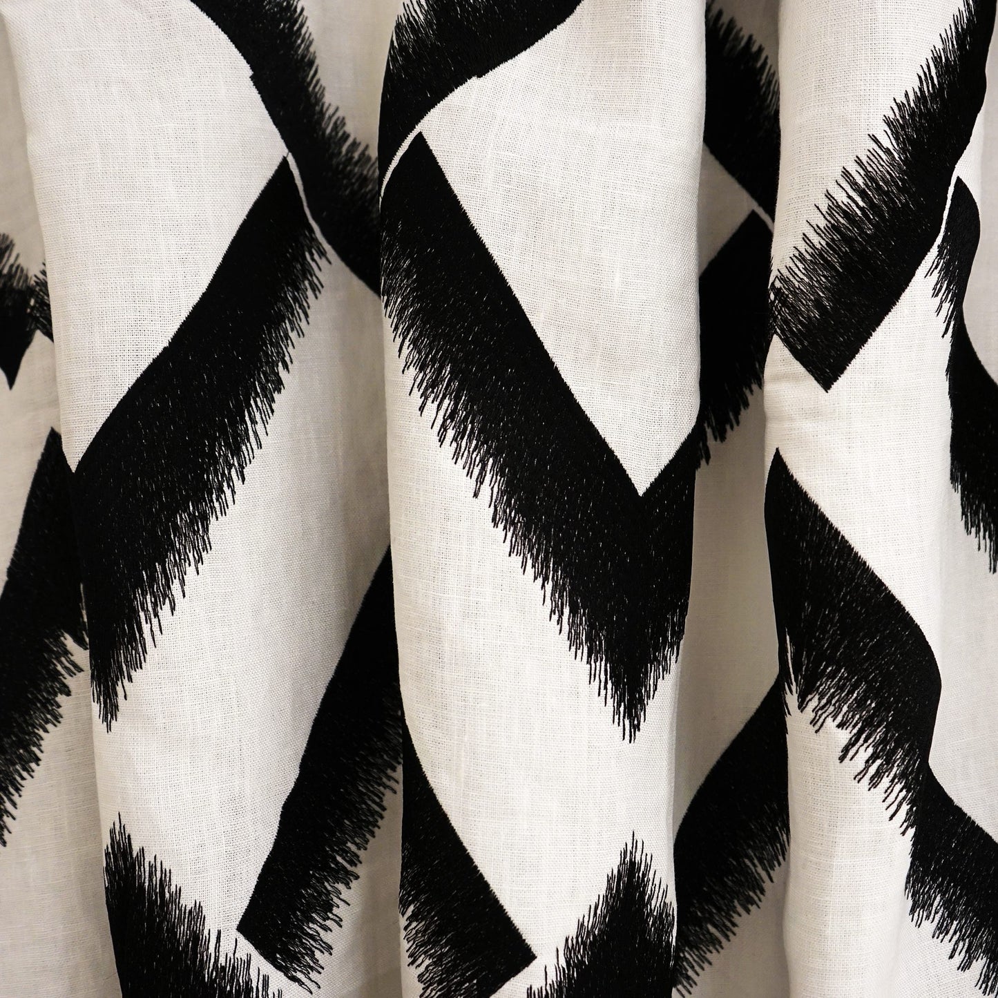 JF Fabrics JF Studio PEAKS 99 Fabric Transitional,Contemporary,Geometric Black Embroidery,Linen,Texture,Linen Texture - 7630099 SJ101